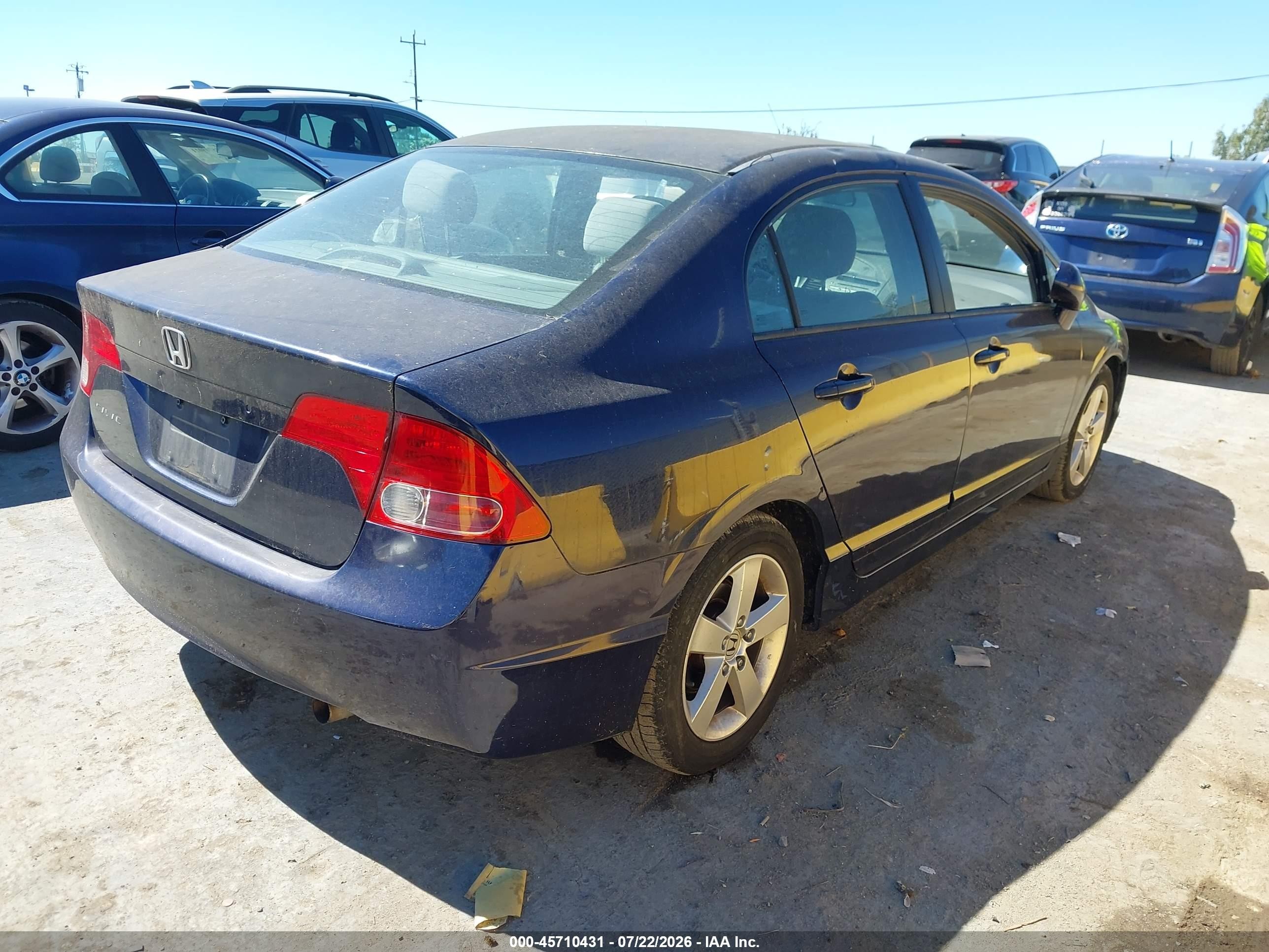 2007 Honda Civic Ex Blue vin: 1HGFA16837L110982