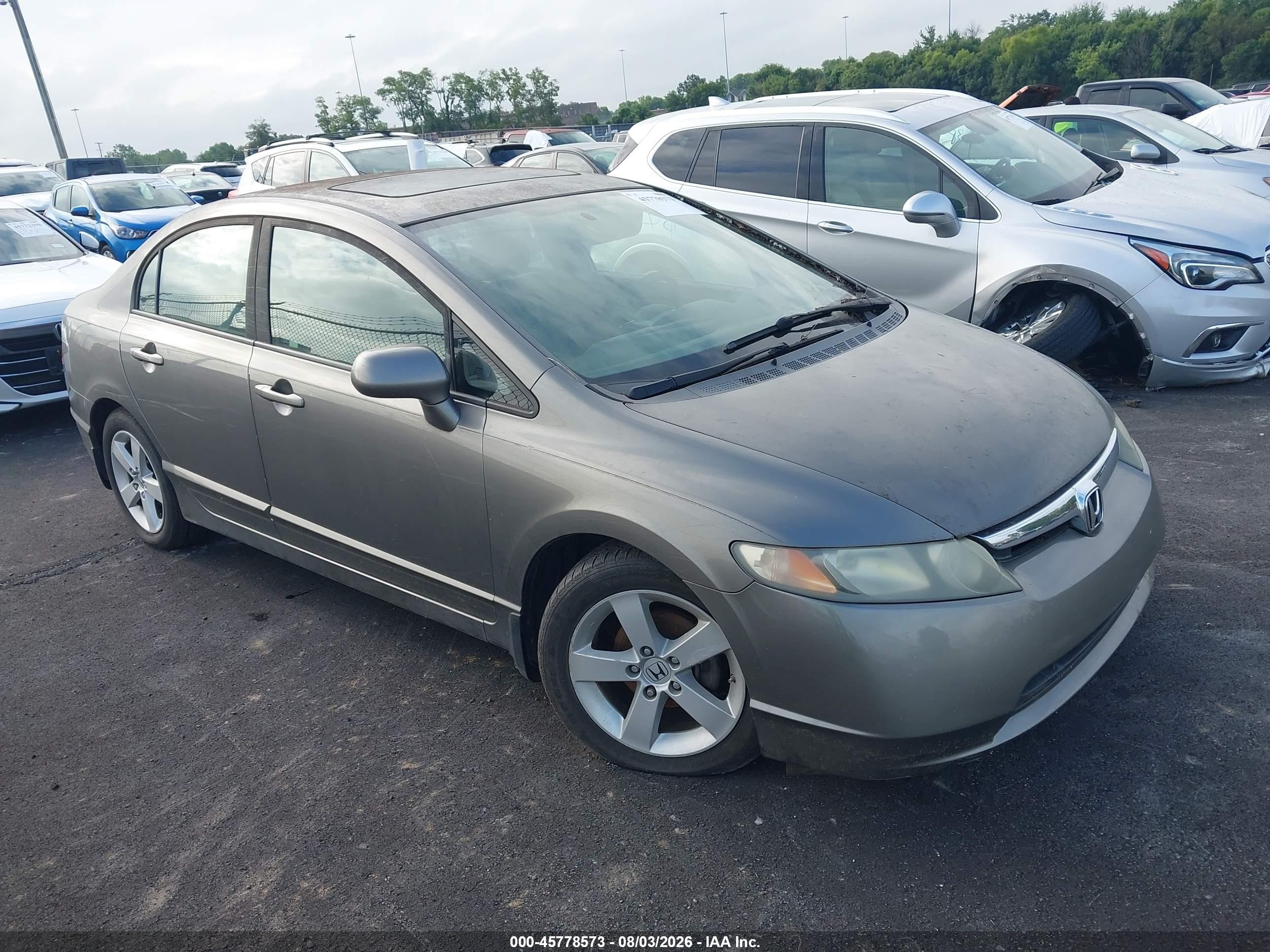 2008 Honda Civic Ex Серый vin: 1HGFA16838L010141