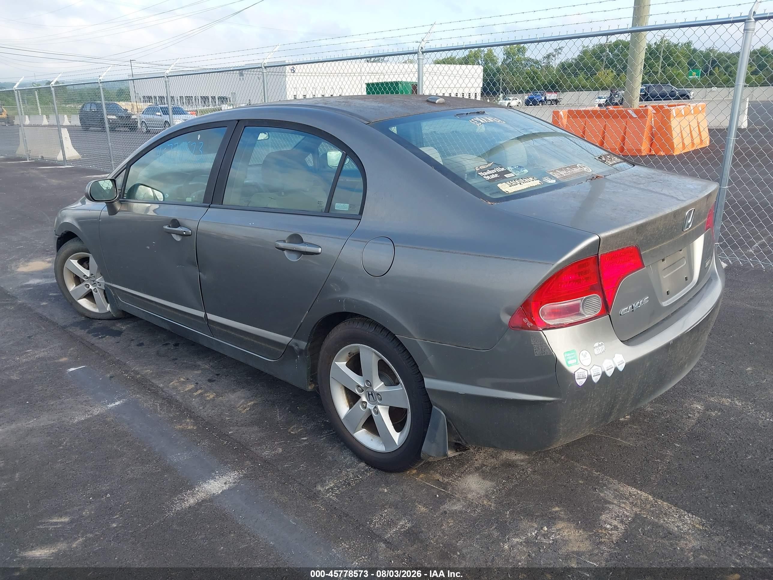 2008 Honda Civic Ex Gray vin: 1HGFA16838L010141