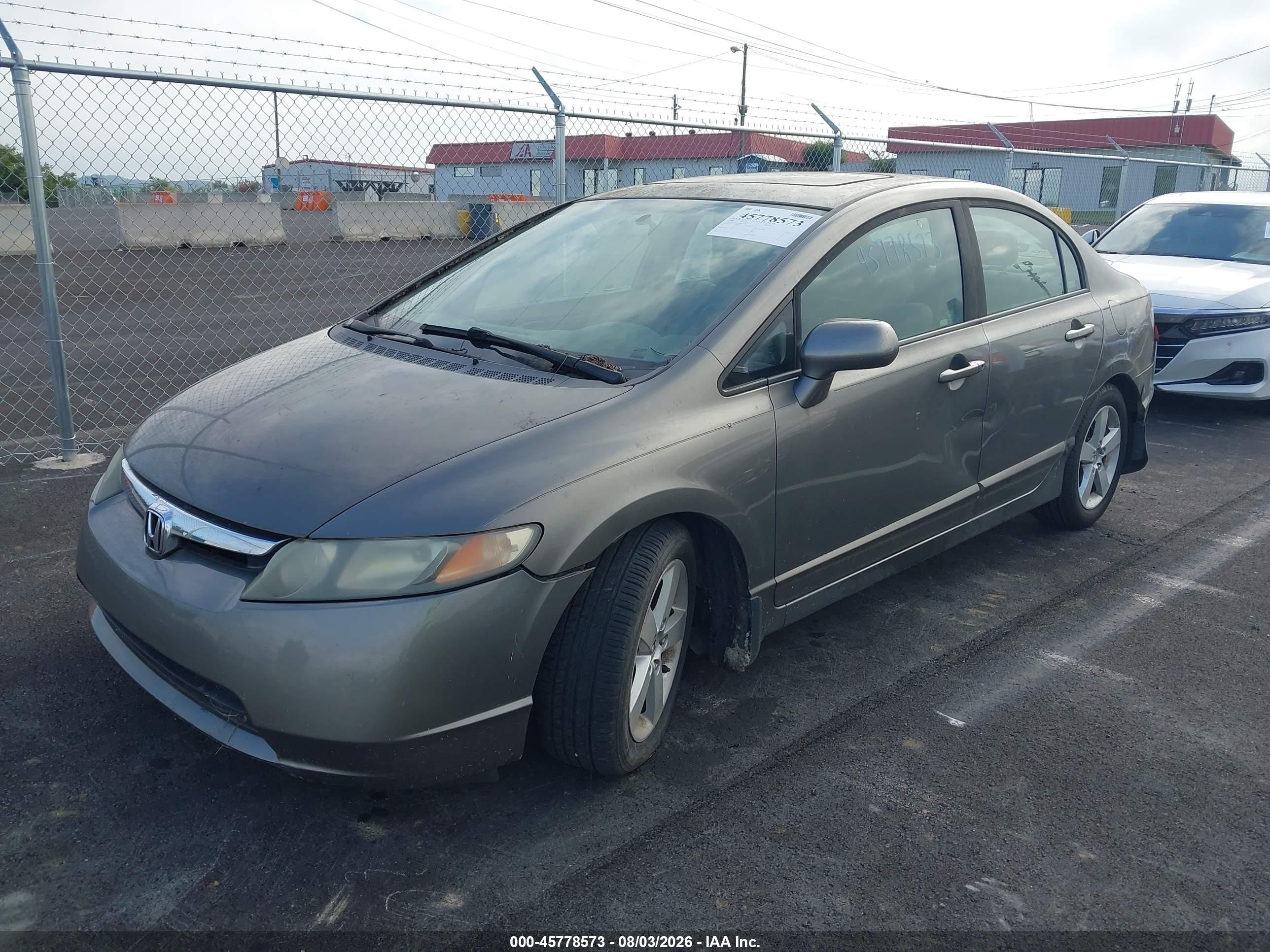 2008 Honda Civic Ex Gray vin: 1HGFA16838L010141