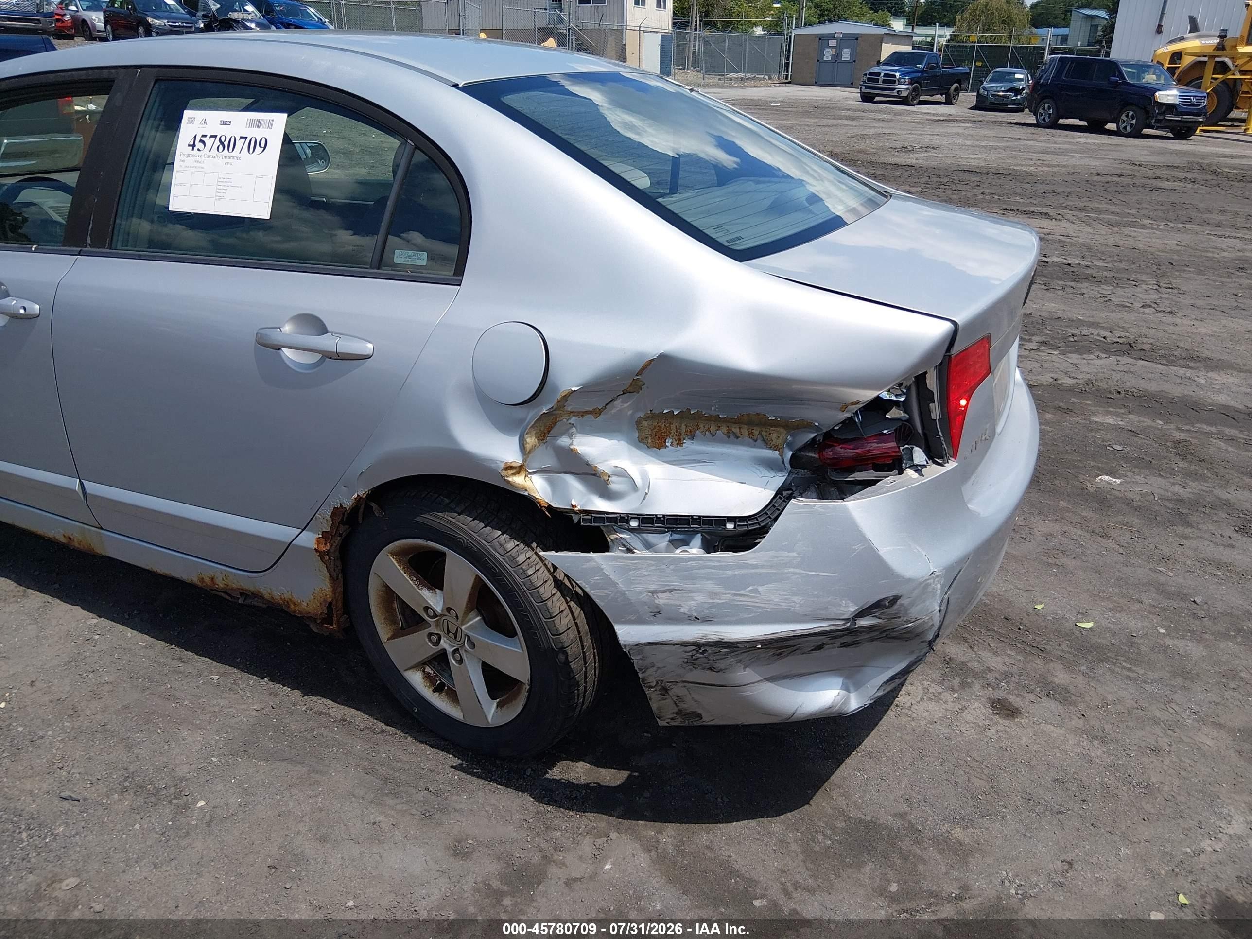 2008 Honda Civic Ex Silver vin: 1HGFA16838L097846