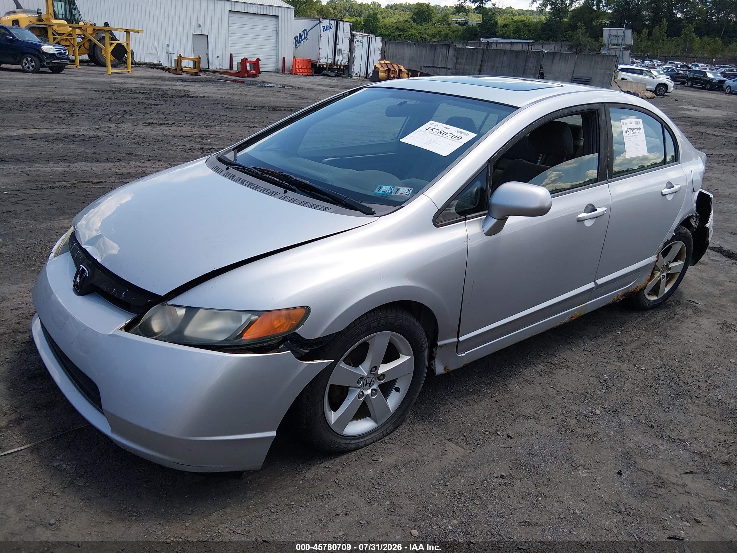 2008 Honda Civic Ex Silver vin: 1HGFA16838L097846