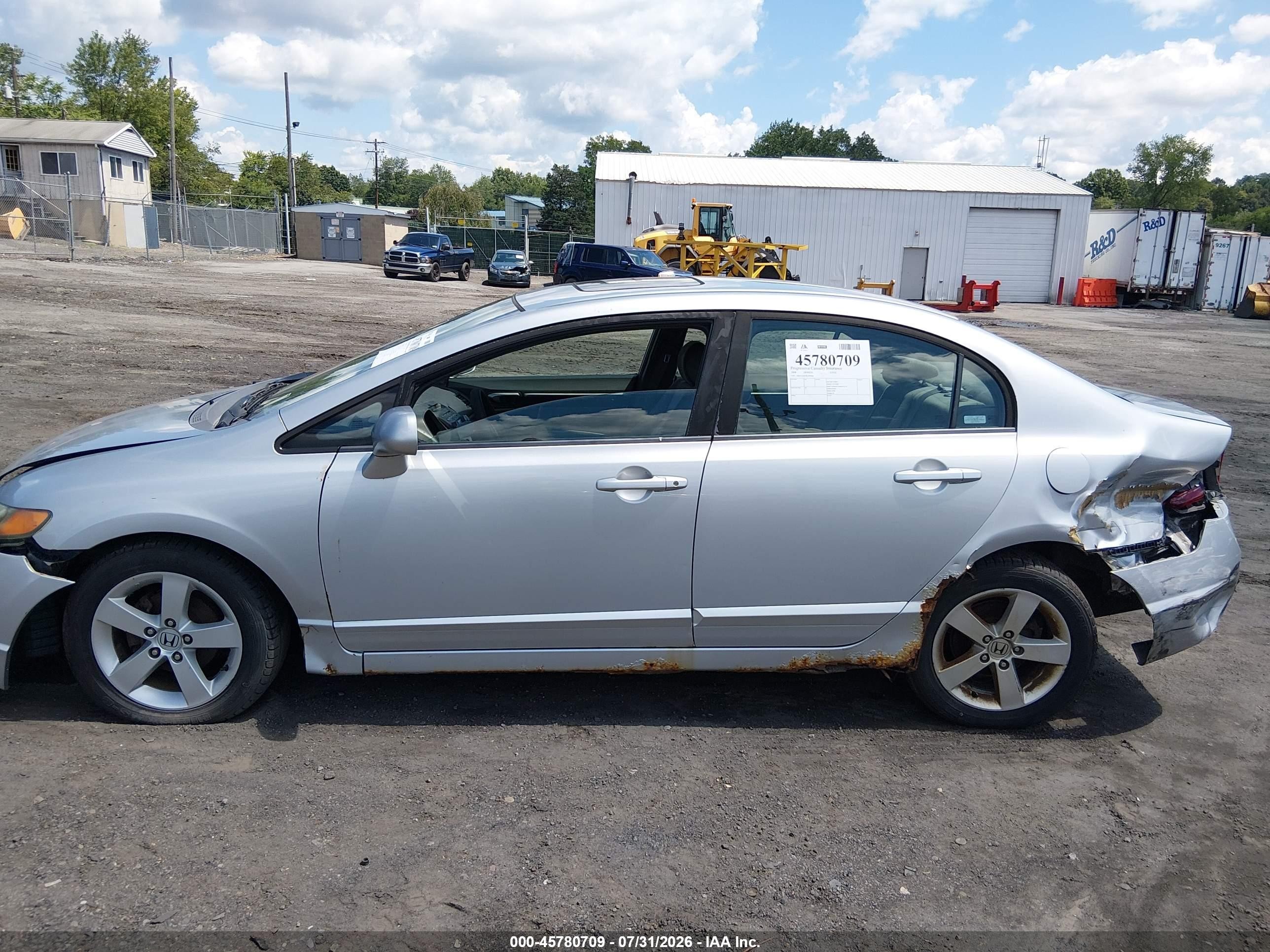 2008 Honda Civic Ex Silver vin: 1HGFA16838L097846