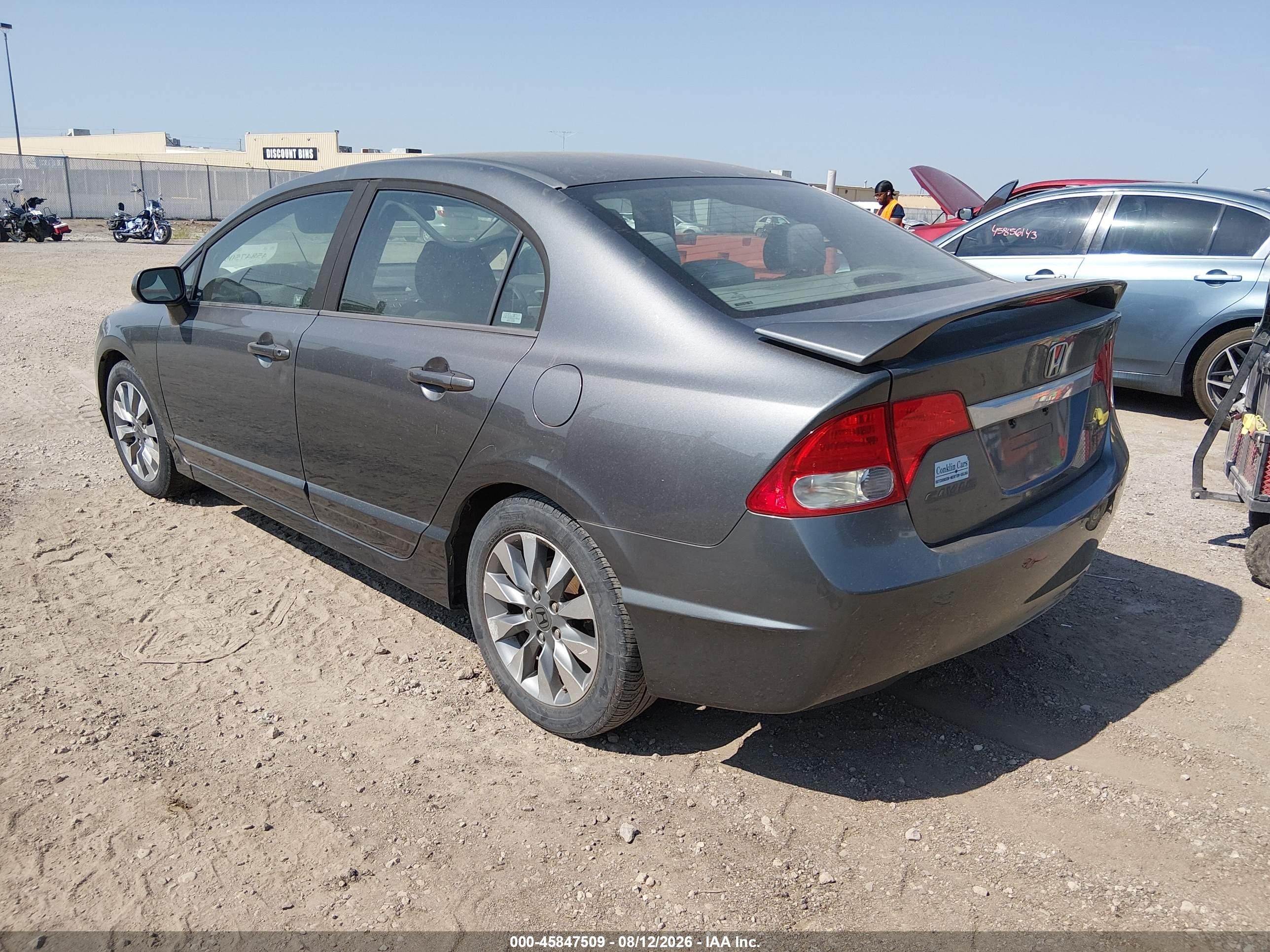 2009 Honda Civic Ex Gray vin: 1HGFA16839L020119