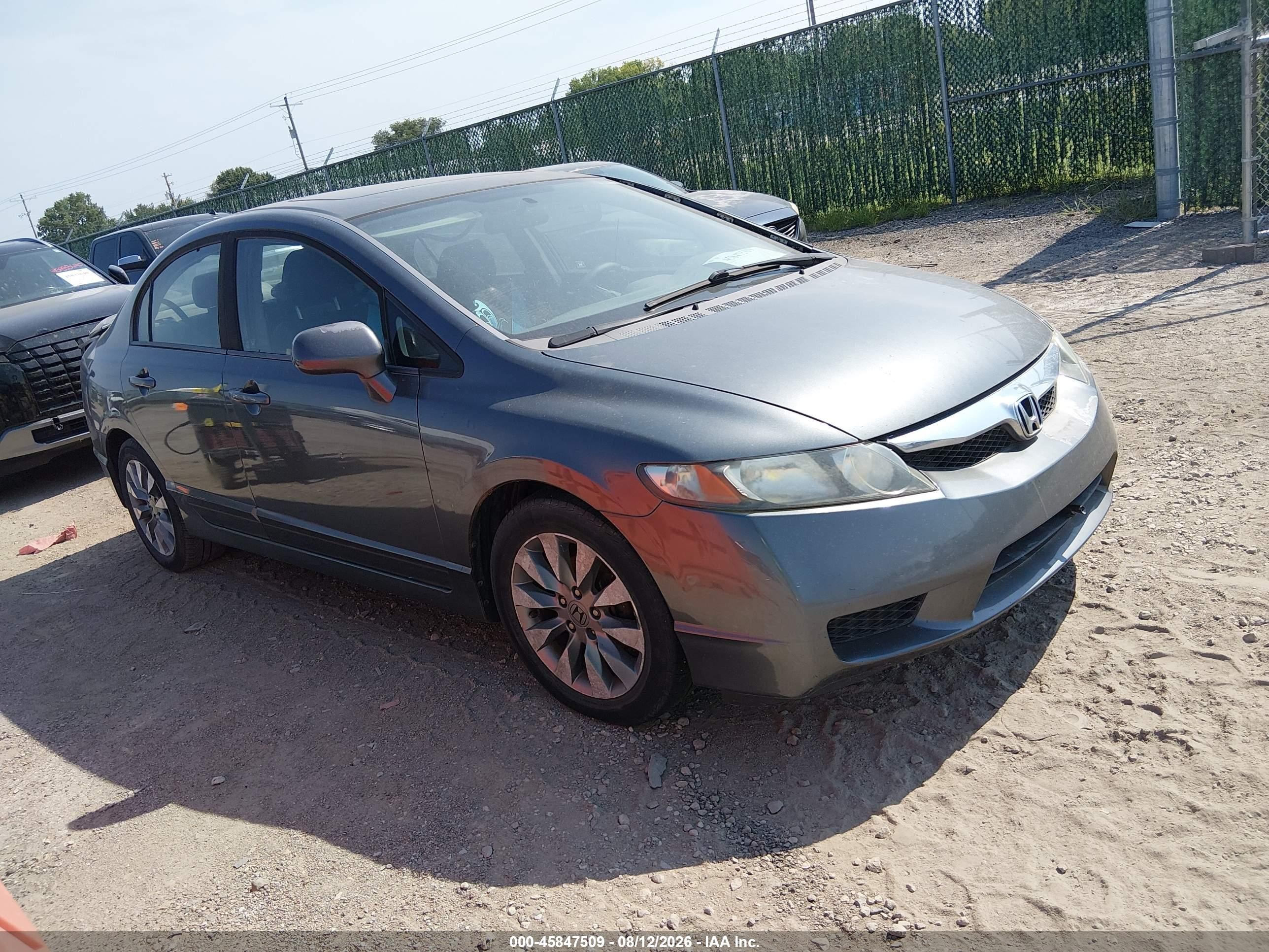 2009 Honda Civic Ex Gray vin: 1HGFA16839L020119