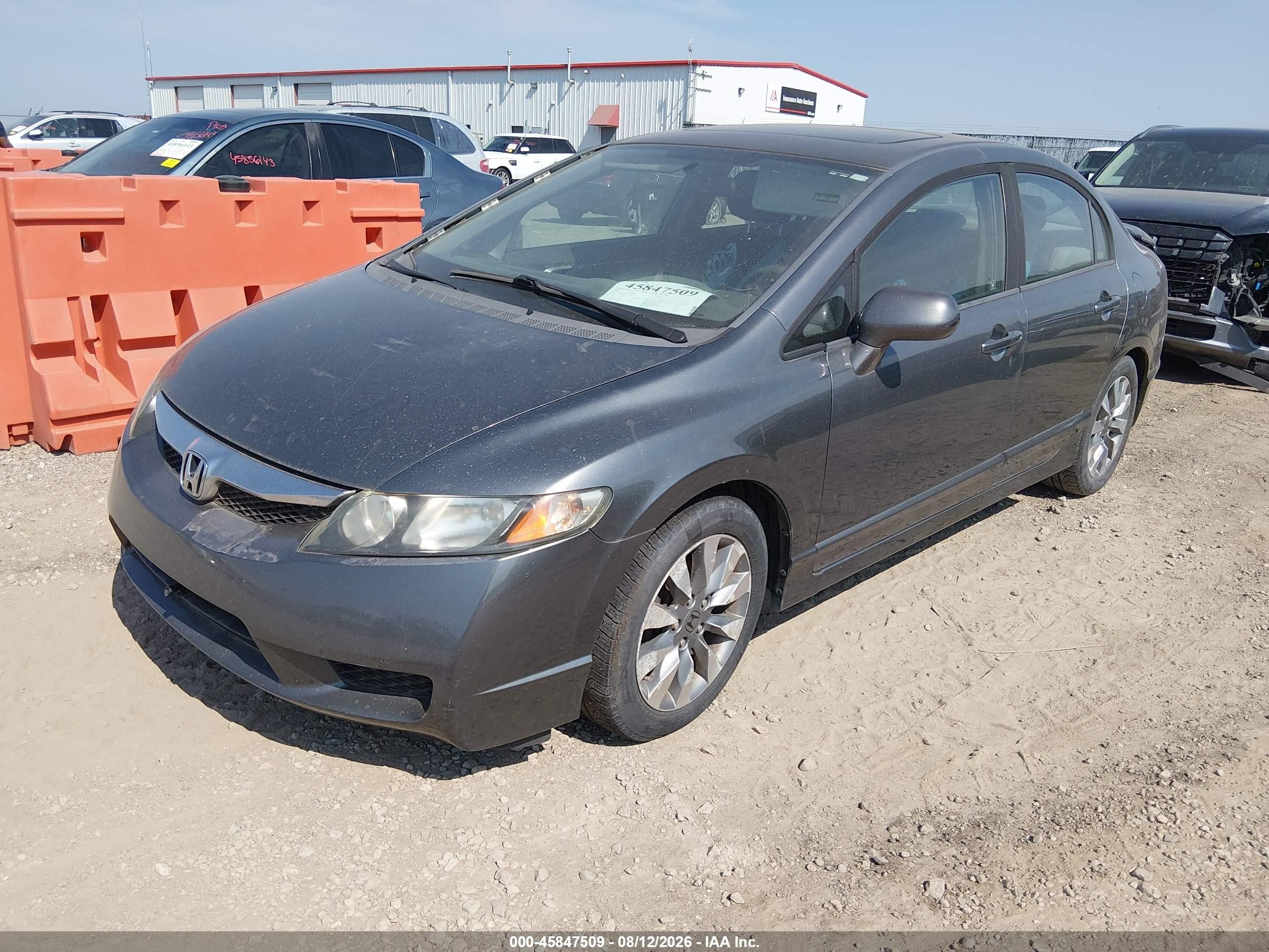 2009 Honda Civic Ex Gray vin: 1HGFA16839L020119