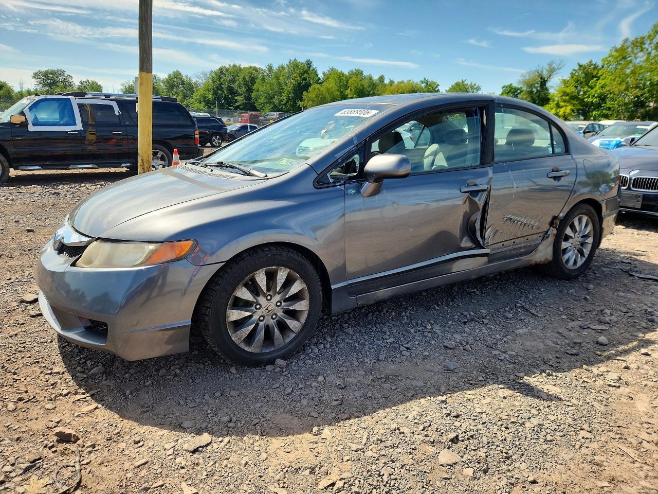 2009 Honda Civic Ex Gray vin: 1HGFA16839L022100