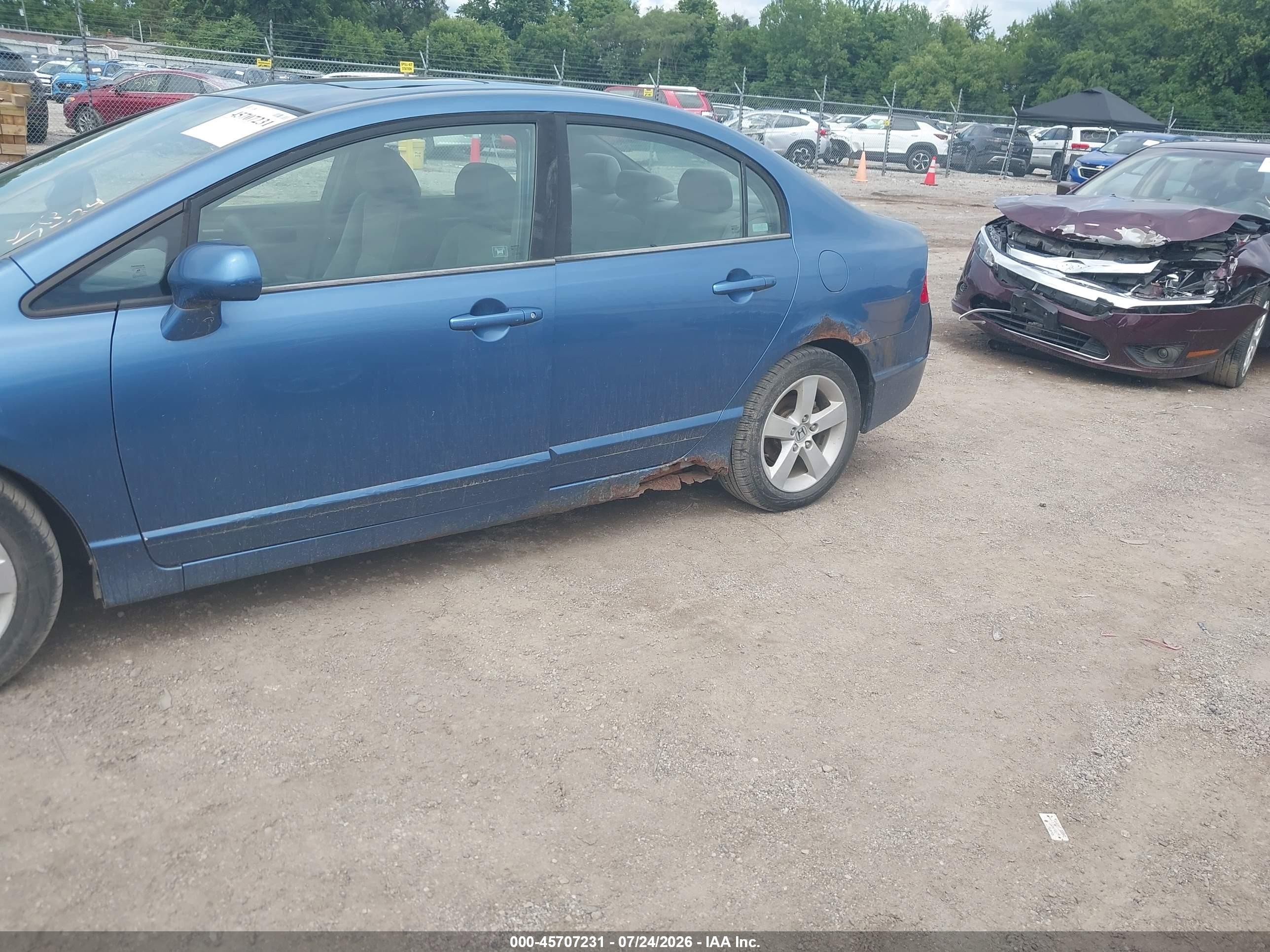 2006 Honda Civic Ex Blue vin: 1HGFA16846L004927