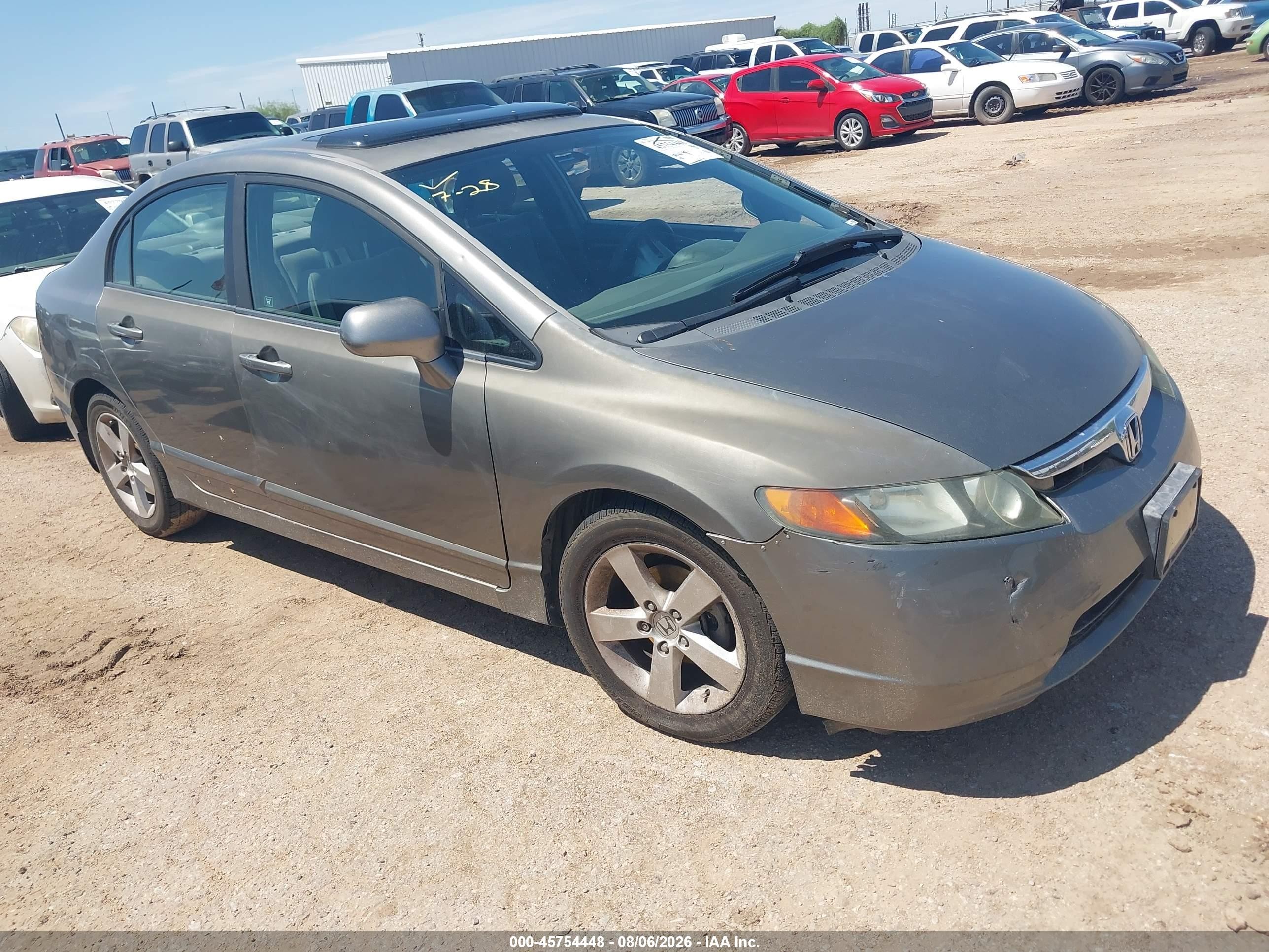 2006 Honda Civic Ex Gray vin: 1HGFA16846L097206