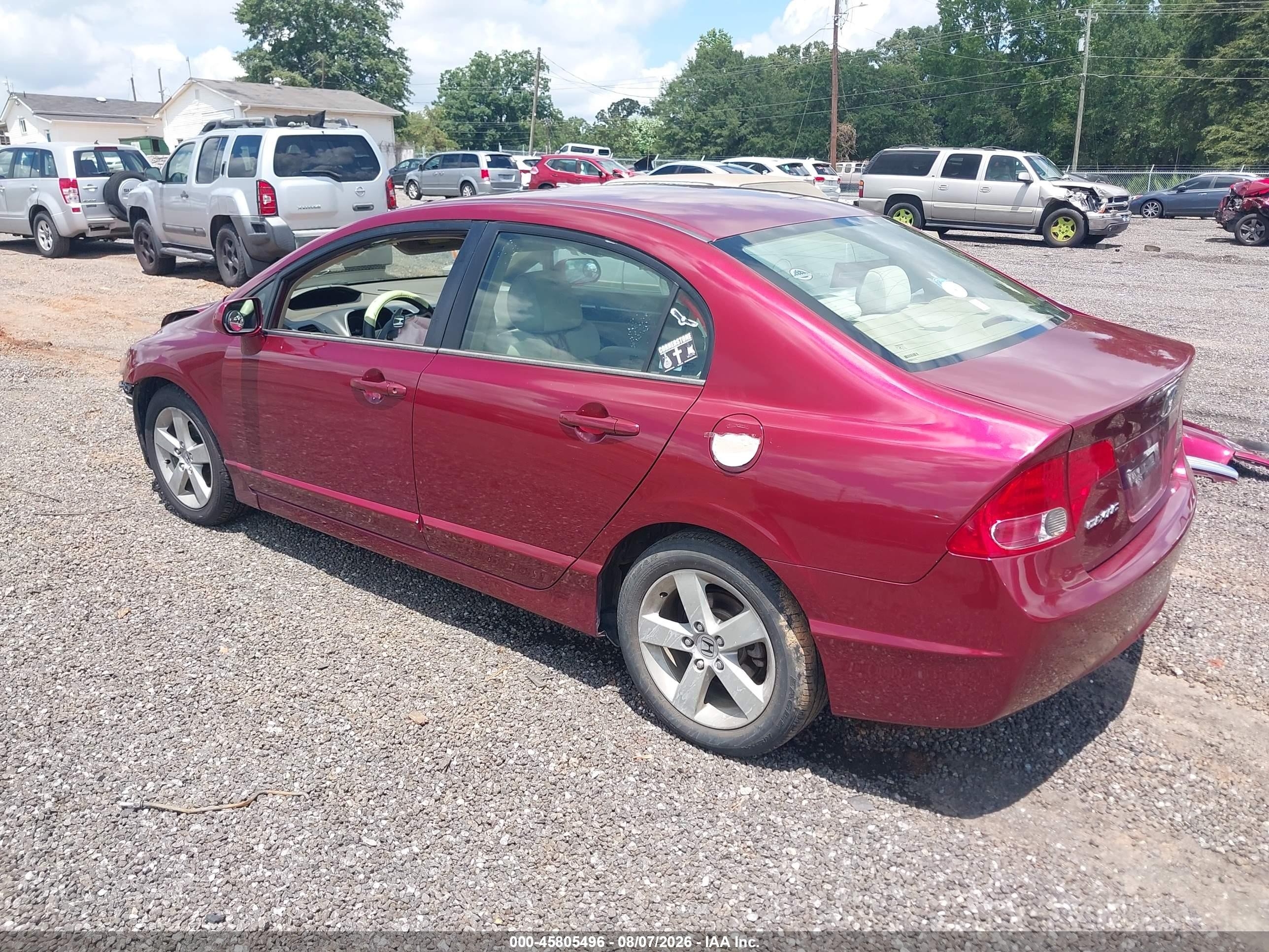 2006 Honda Civic Ex Burgundy vin: 1HGFA16846L127238