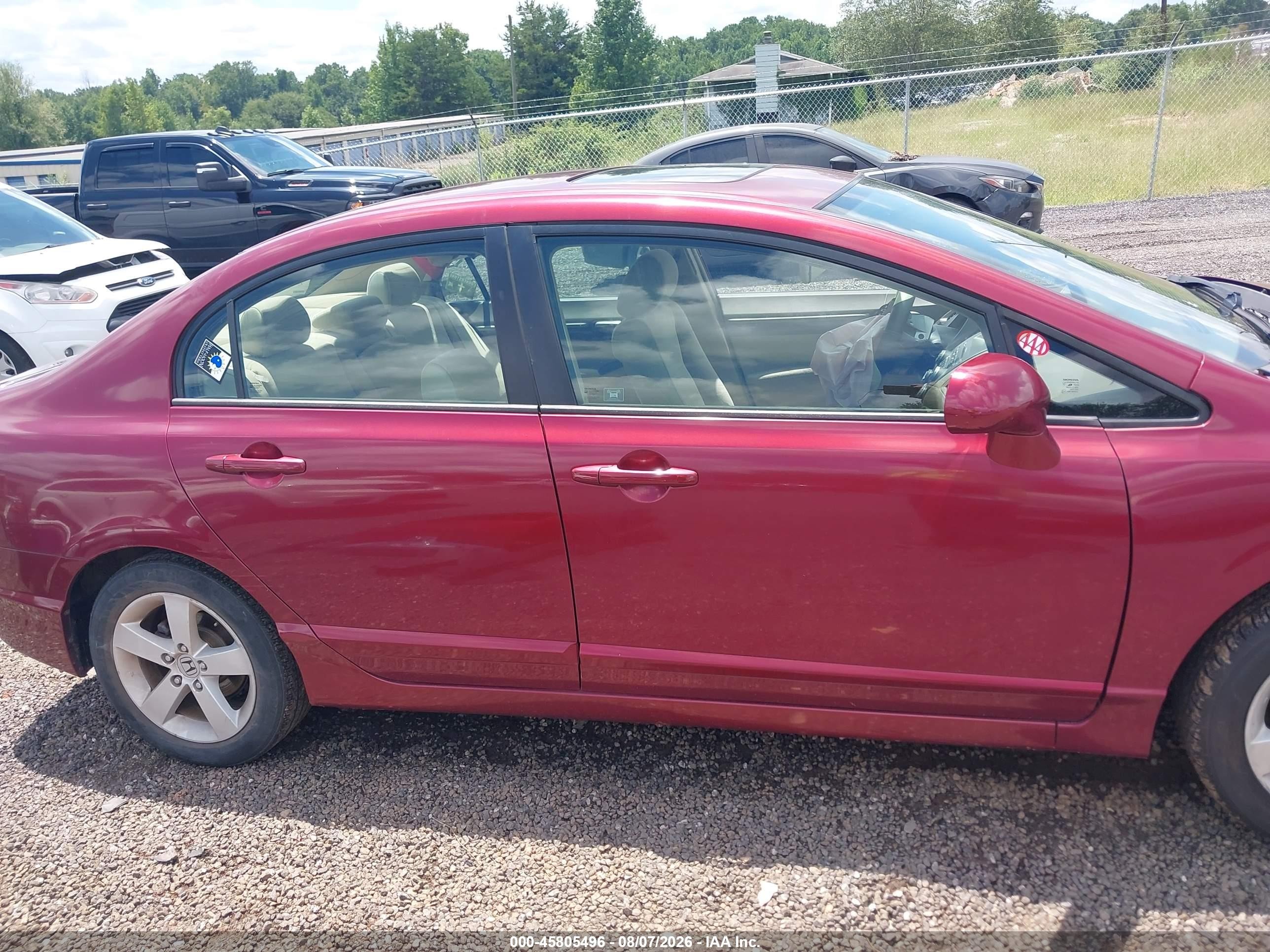 2006 Honda Civic Ex Burgundy vin: 1HGFA16846L127238