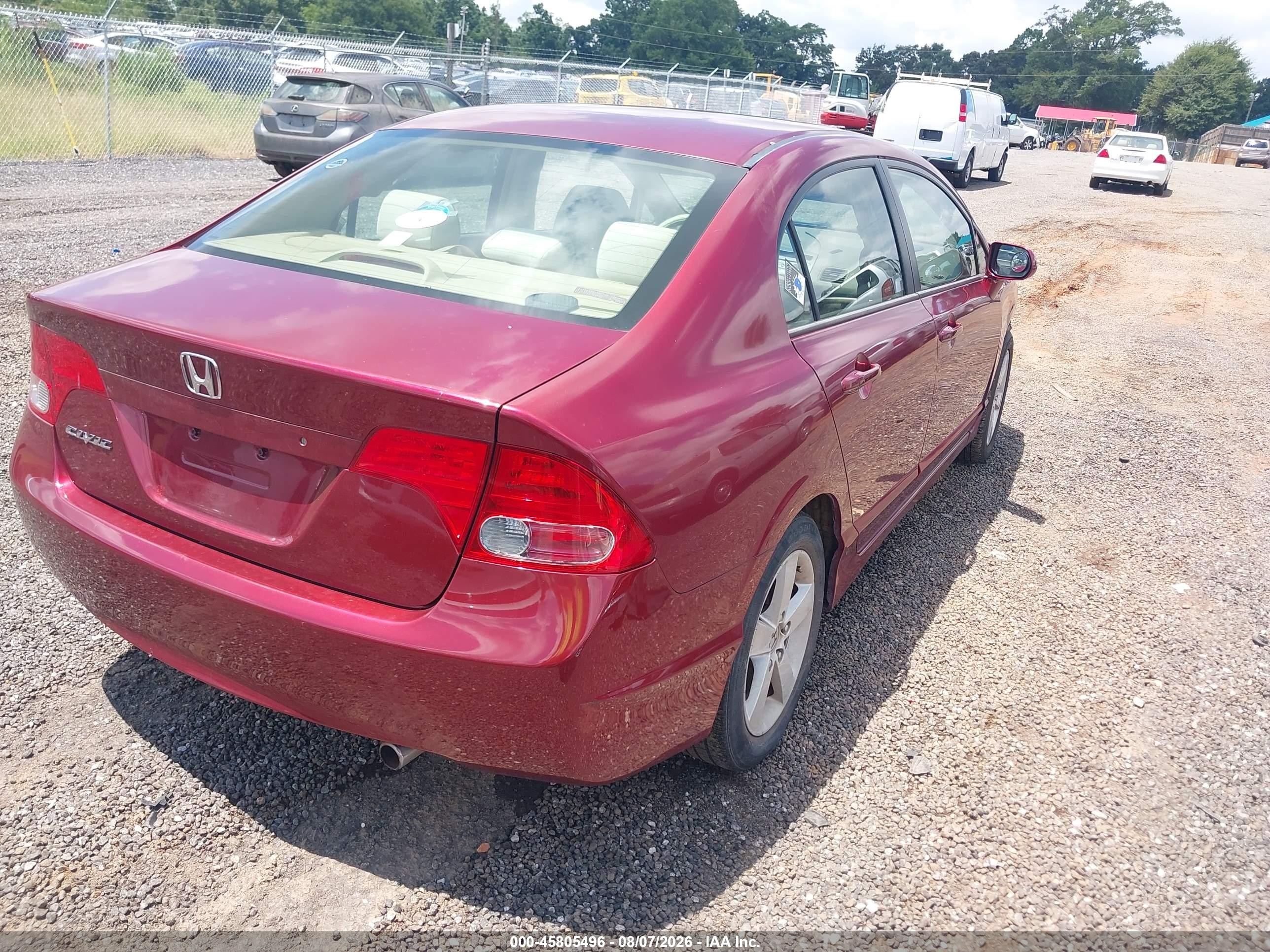 2006 Honda Civic Ex Burgundy vin: 1HGFA16846L127238