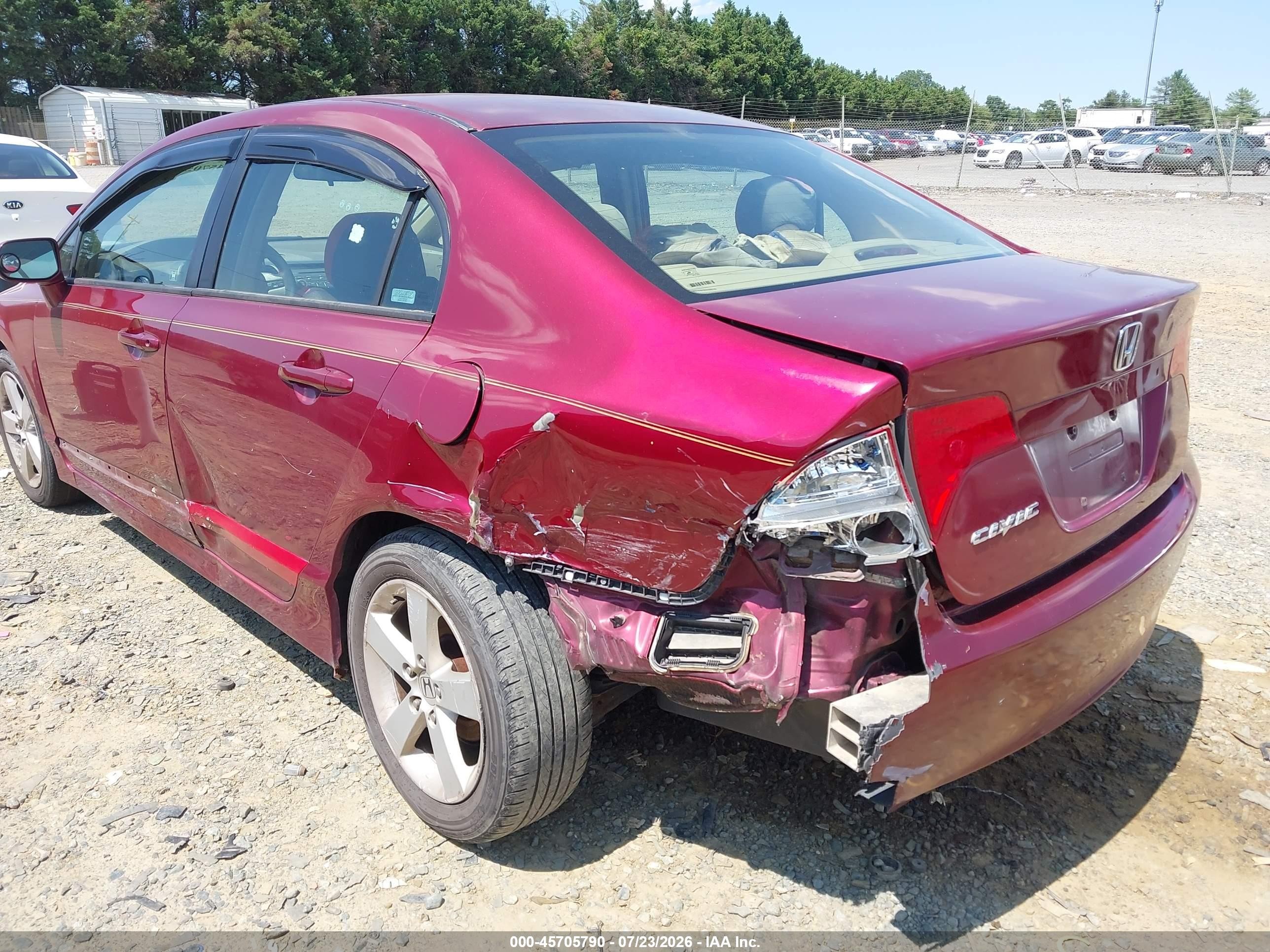 2006 Honda Civic Ex Burgundy vin: 1HGFA16846L128034