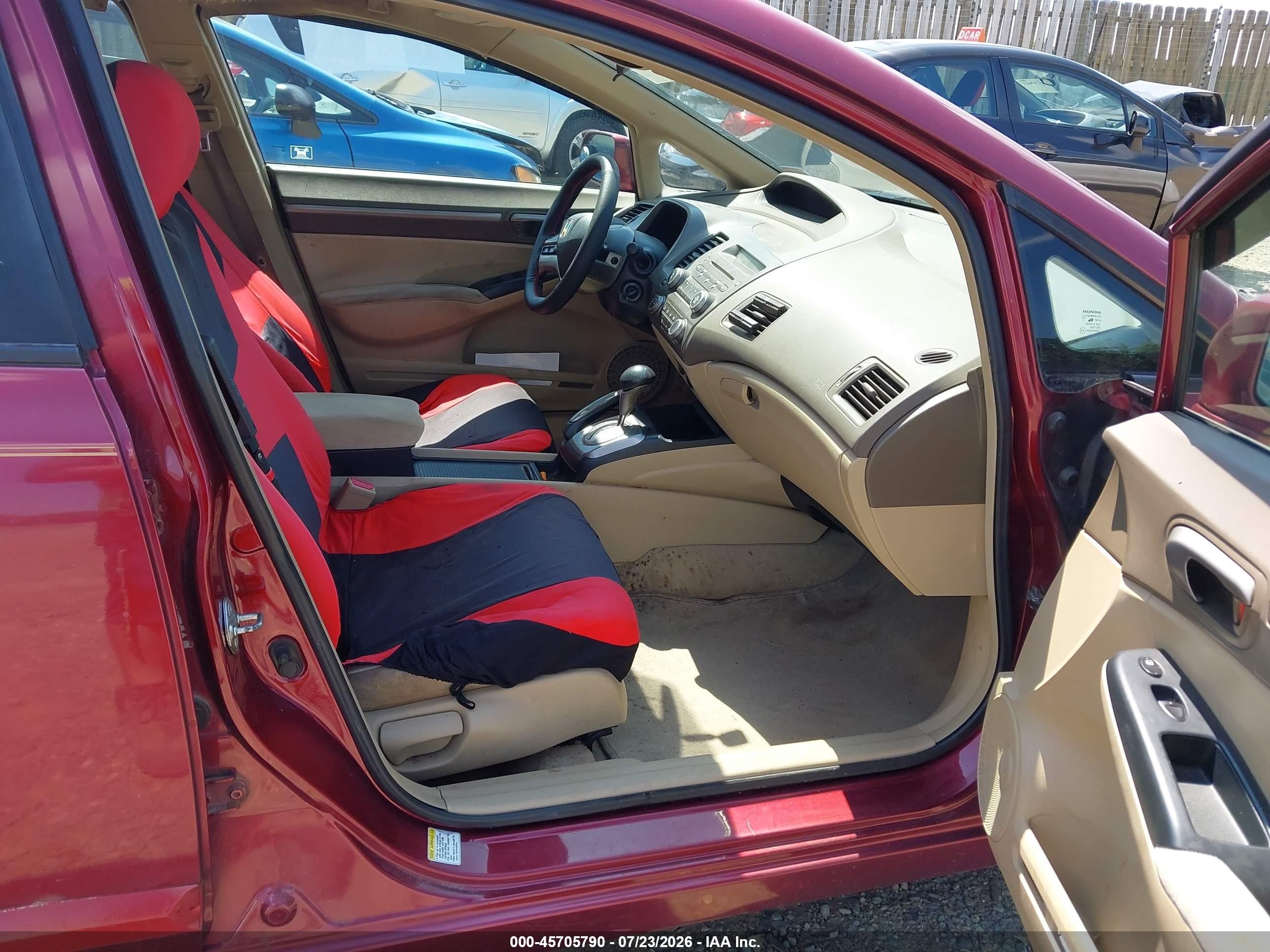 2006 Honda Civic Ex Burgundy vin: 1HGFA16846L128034