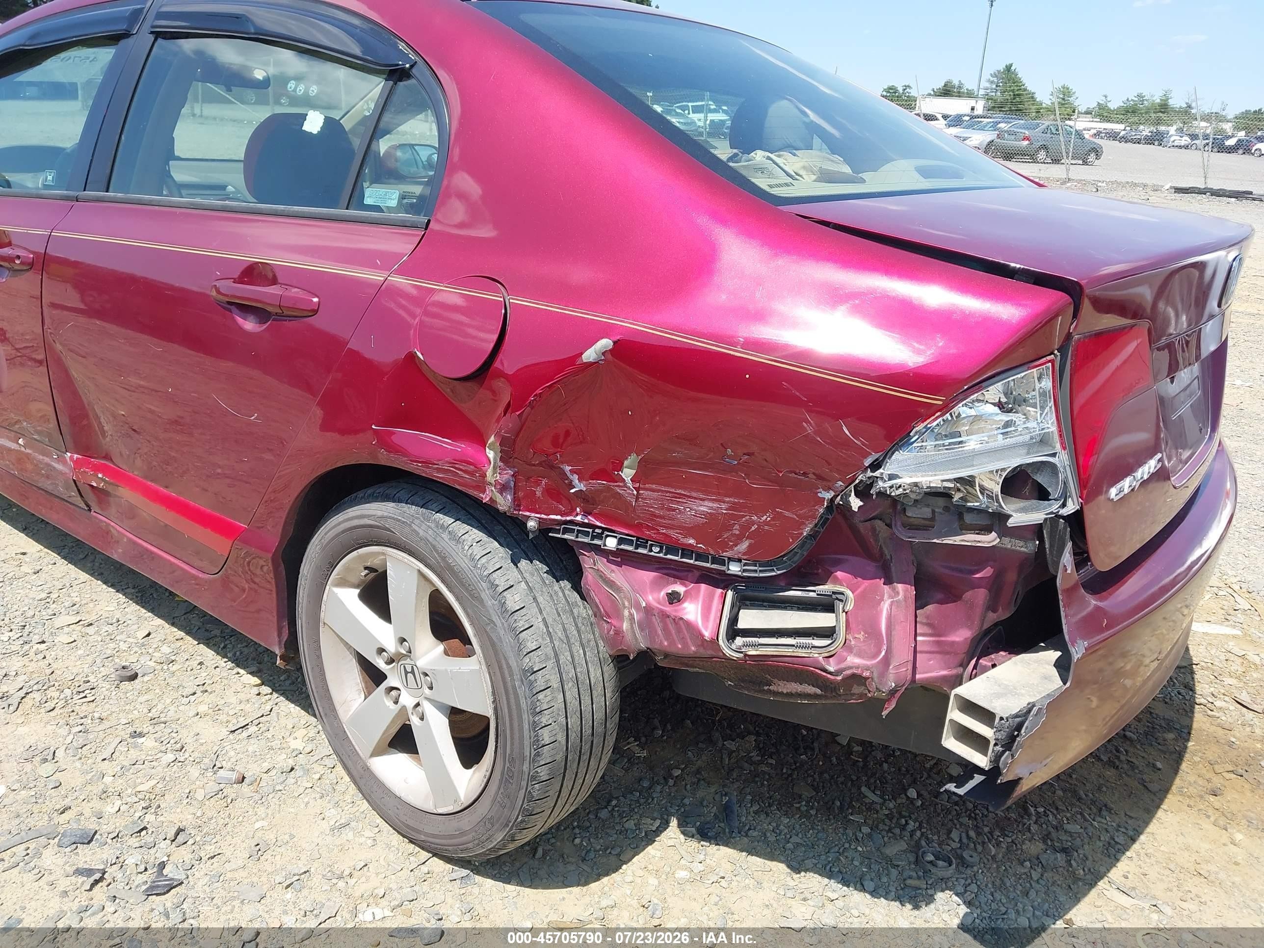 2006 Honda Civic Ex Burgundy vin: 1HGFA16846L128034