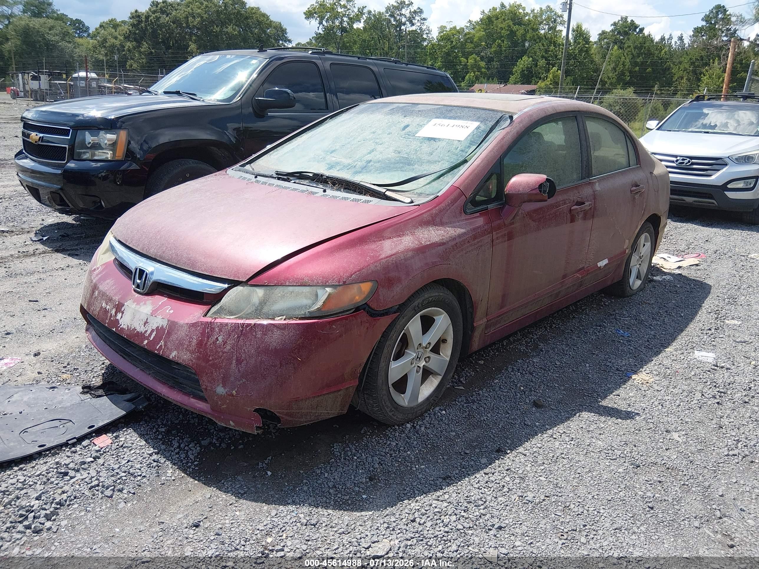 2006 Honda Civic Ex Красный vin: 1HGFA16846L140071