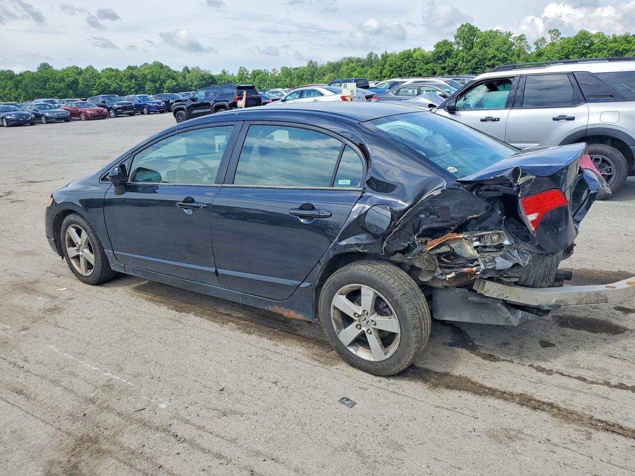 2007 Honda Civic Ex Черный vin: 1HGFA16847L001320