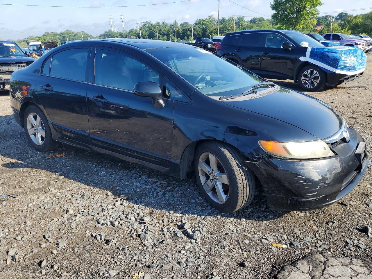 2007 Honda Civic Ex Black vin: 1HGFA16847L019199