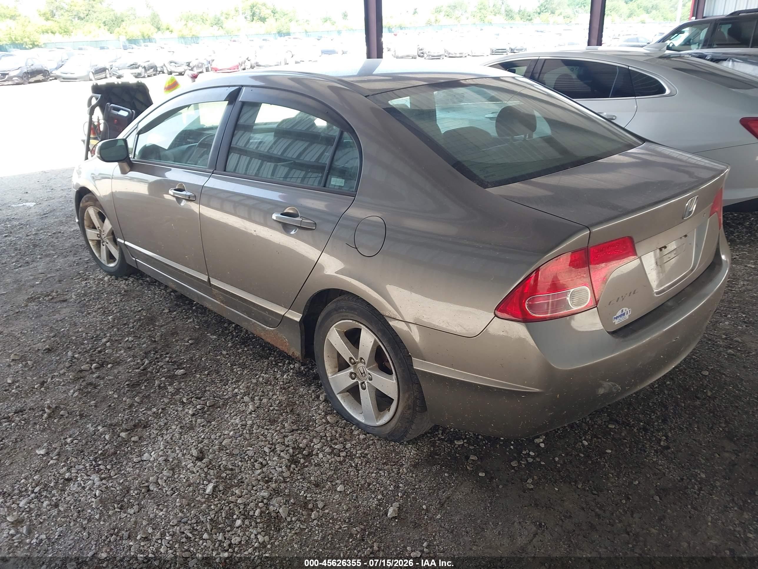 2007 Honda Civic Ex Gray vin: 1HGFA16847L036052