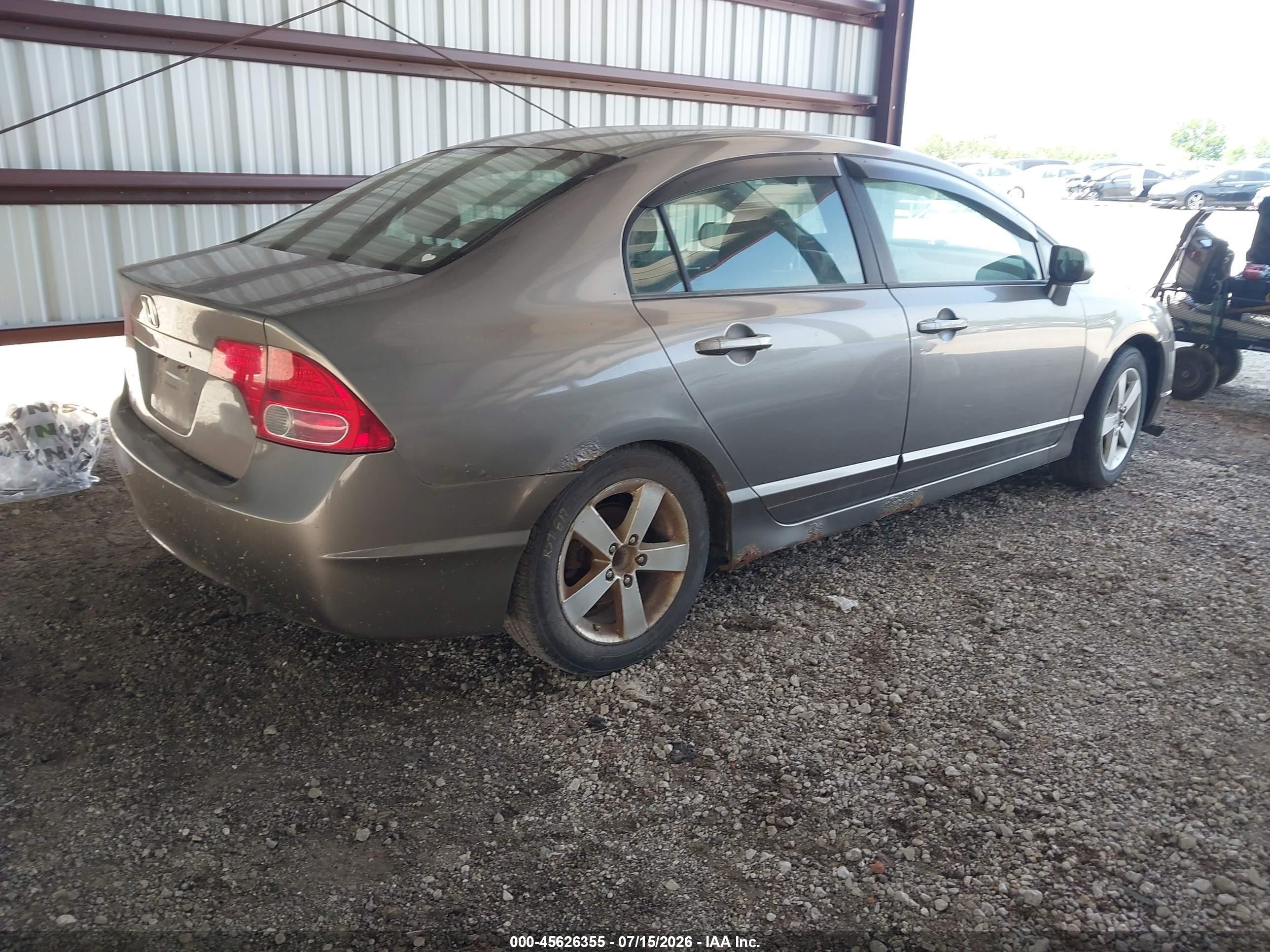 2007 Honda Civic Ex Gray vin: 1HGFA16847L036052