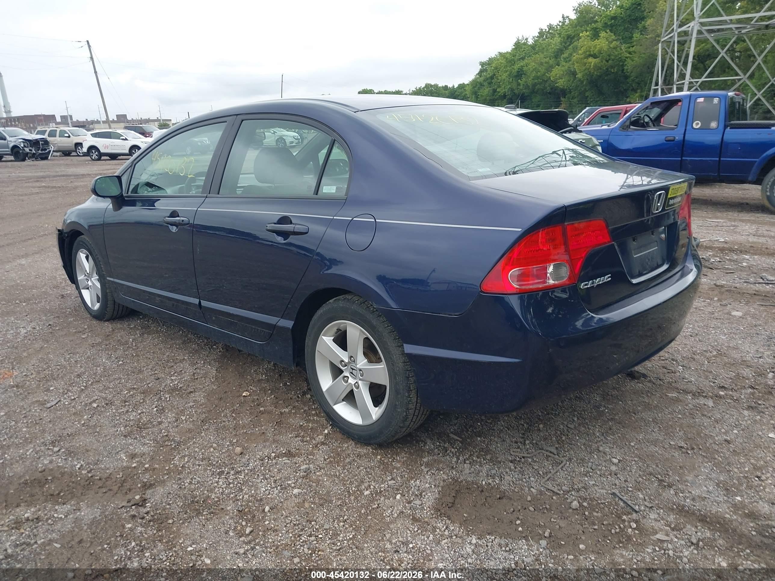 2007 Honda Civic Ex Blue vin: 1HGFA16847L091472