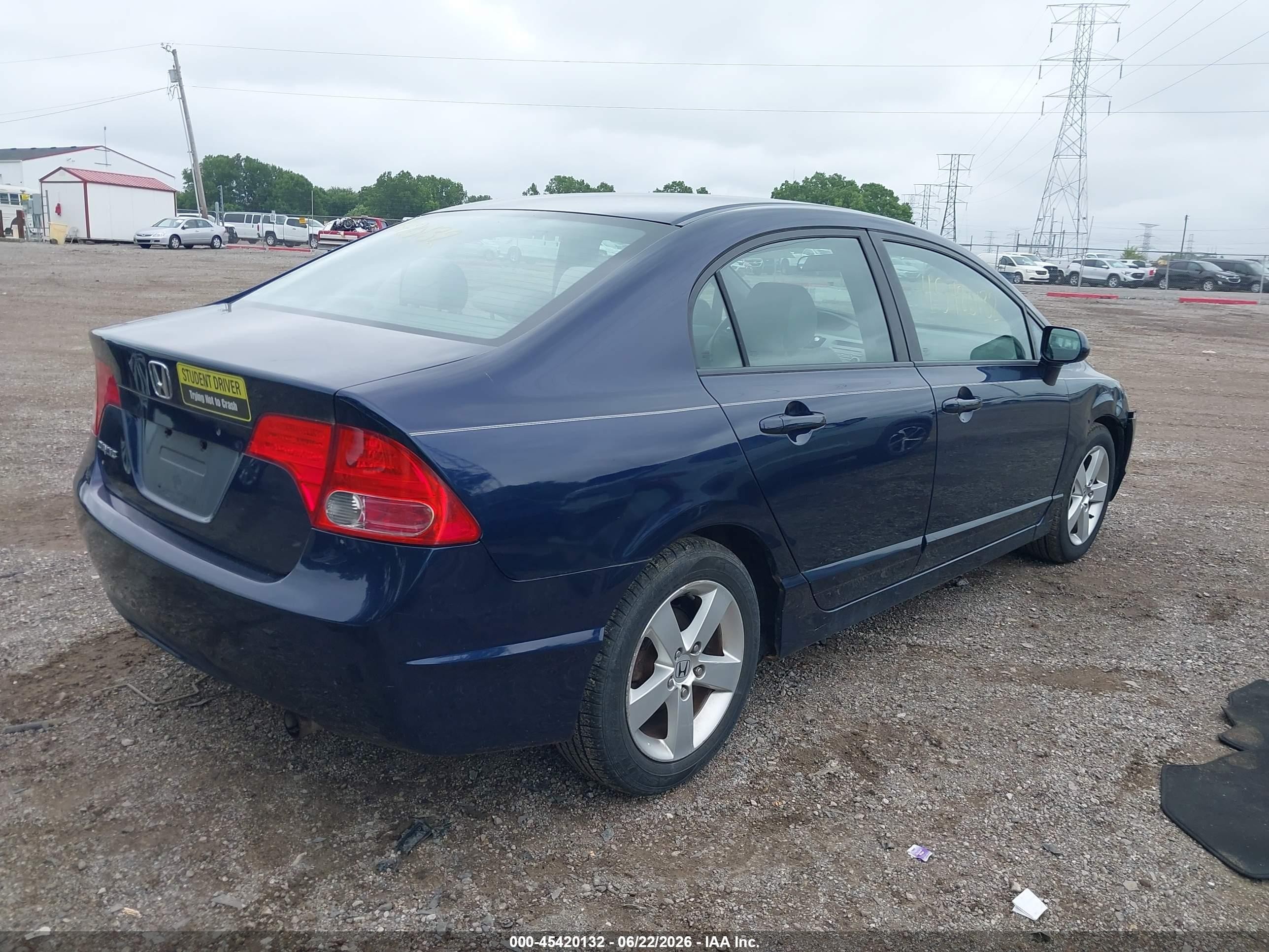 2007 Honda Civic Ex Blue vin: 1HGFA16847L091472