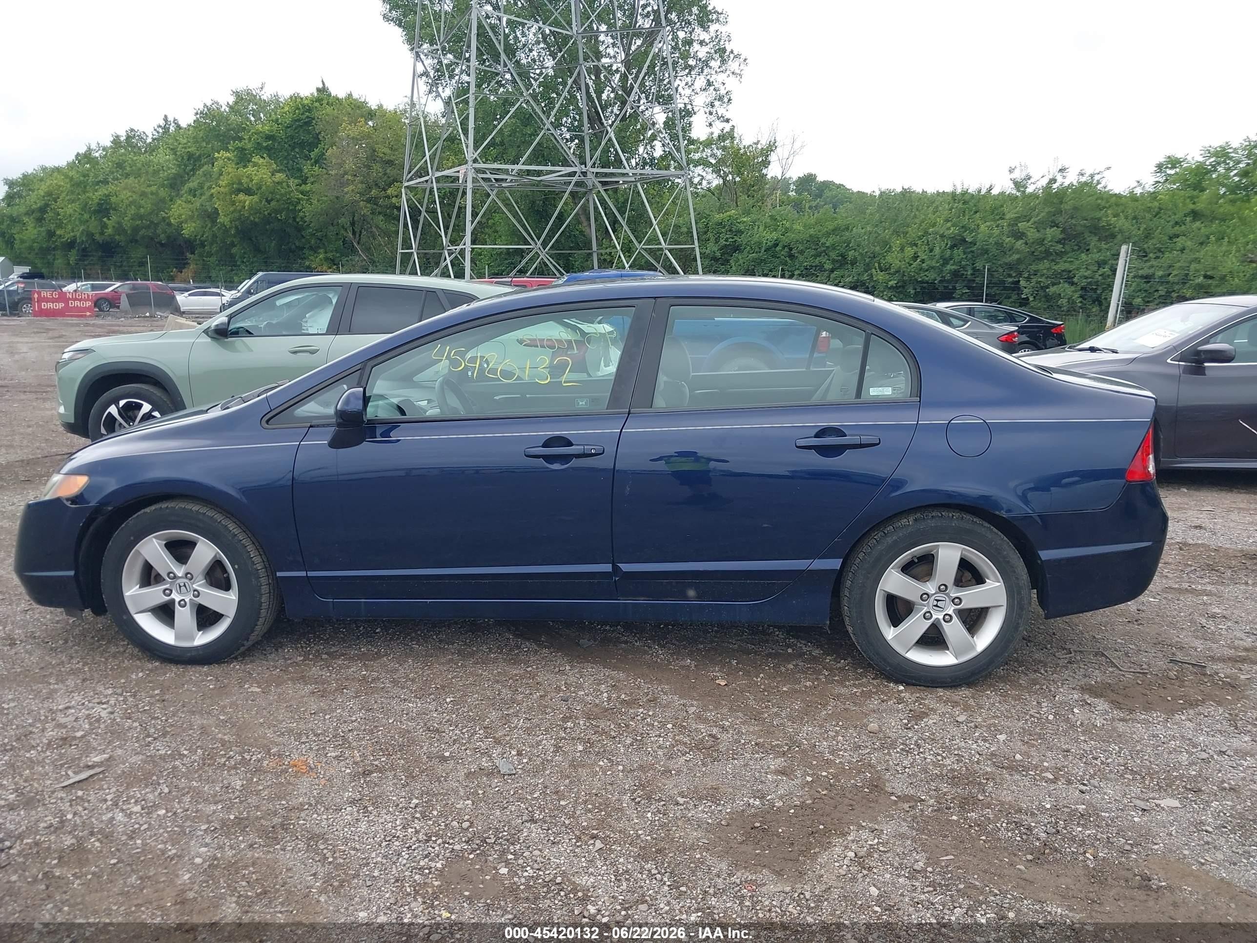 2007 Honda Civic Ex Blue vin: 1HGFA16847L091472
