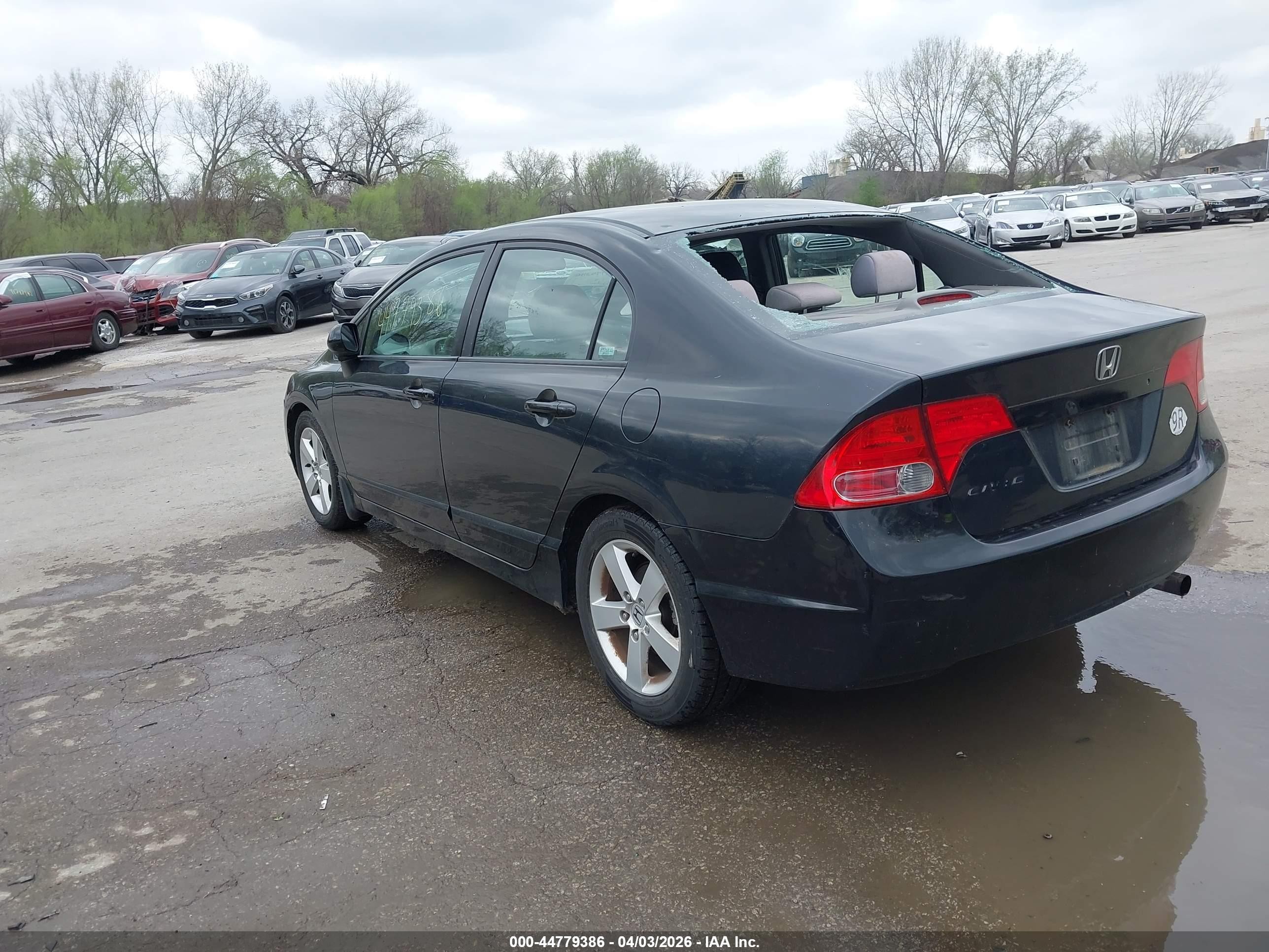 2007 Honda Civic Ex Черный vin: 1HGFA16847L108402