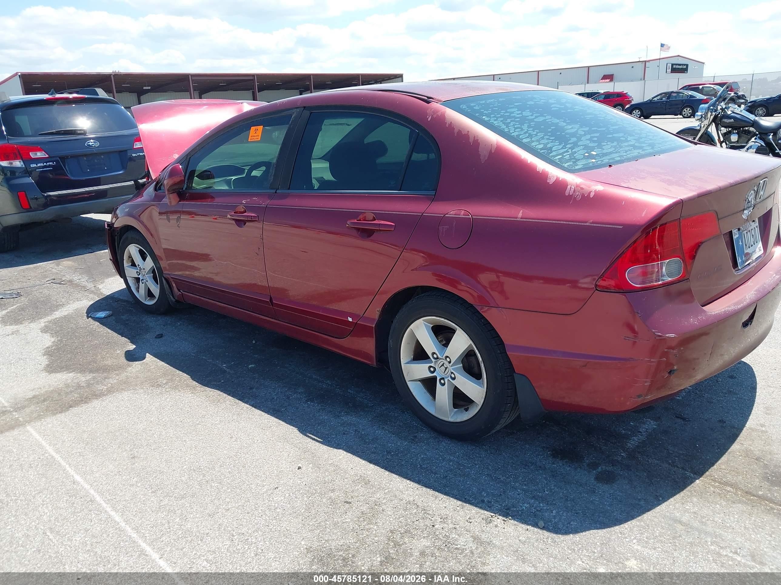 2008 Honda Civic Ex Burgundy vin: 1HGFA16848L024419