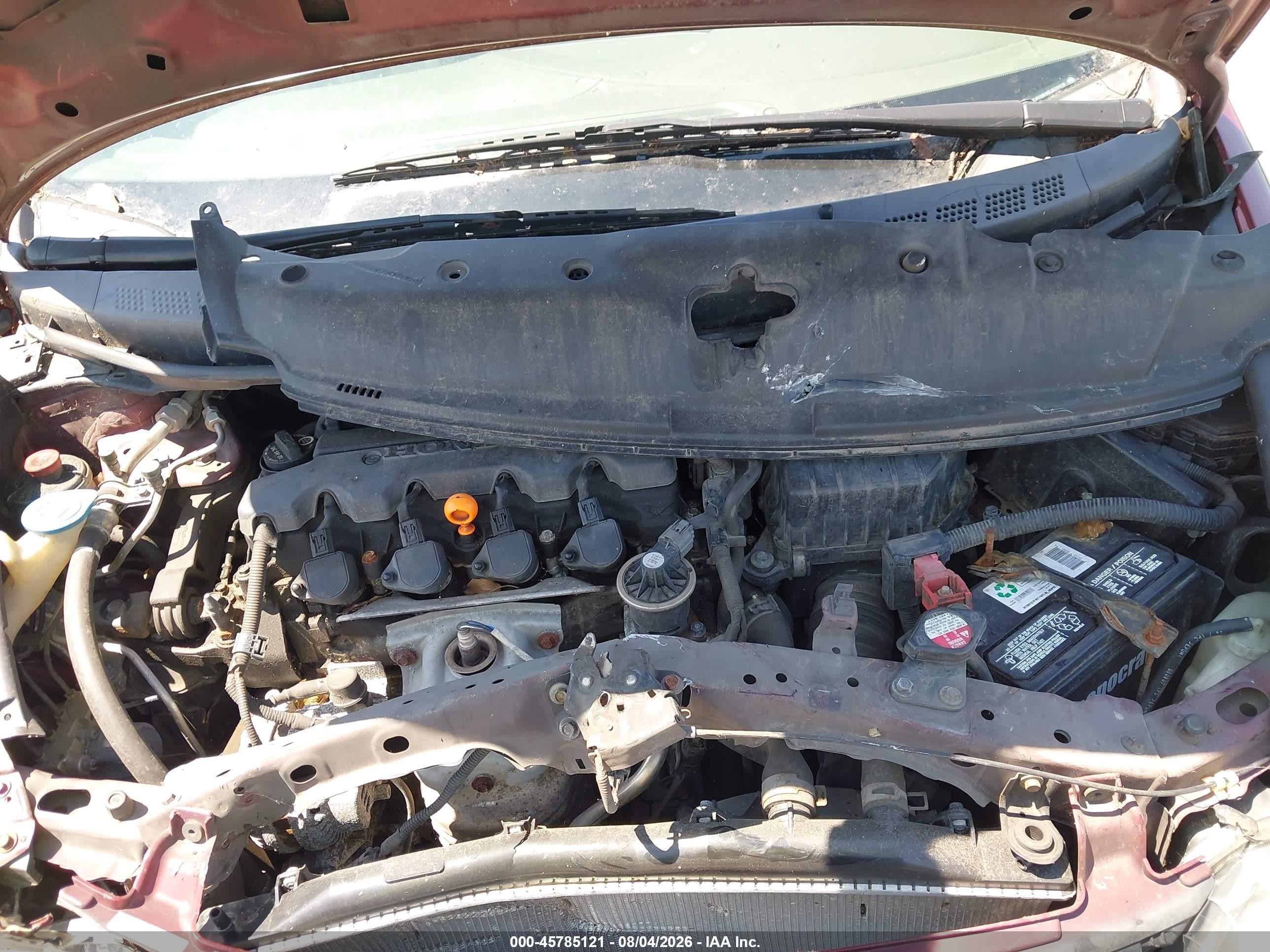 2008 Honda Civic Ex Burgundy vin: 1HGFA16848L024419