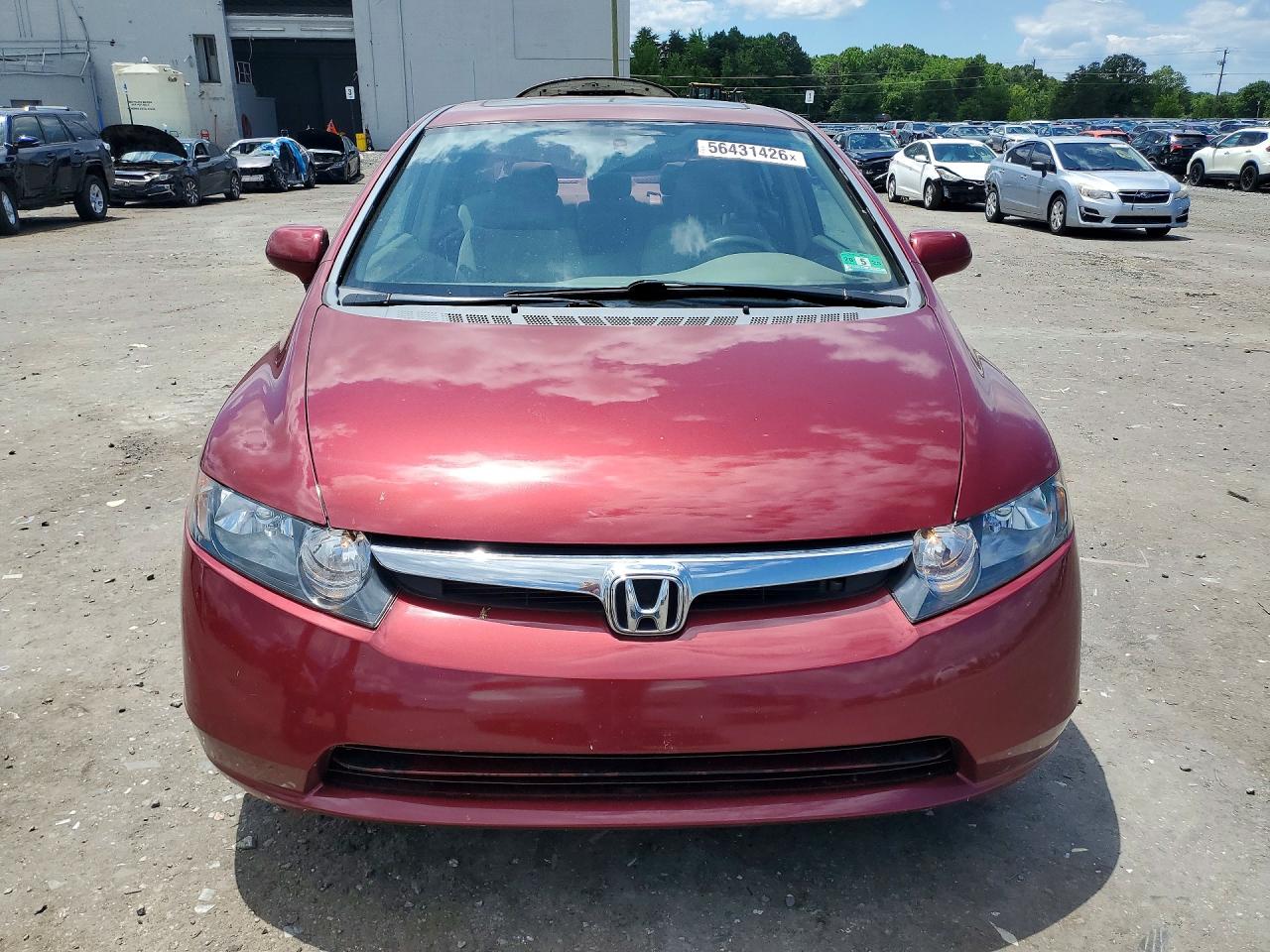 2008 Honda Civic Ex Burgundy vin: 1HGFA16848L065097