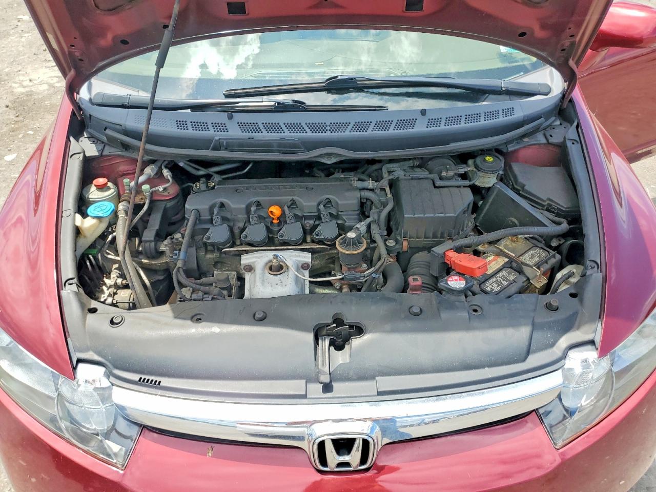 2008 Honda Civic Ex Burgundy vin: 1HGFA16848L065097