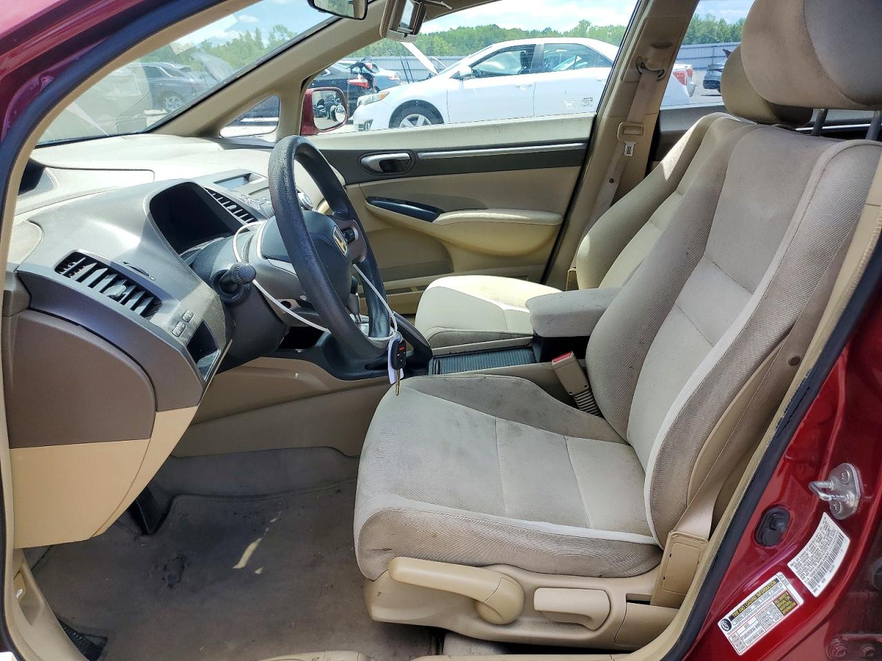 2008 Honda Civic Ex Burgundy vin: 1HGFA16848L065097