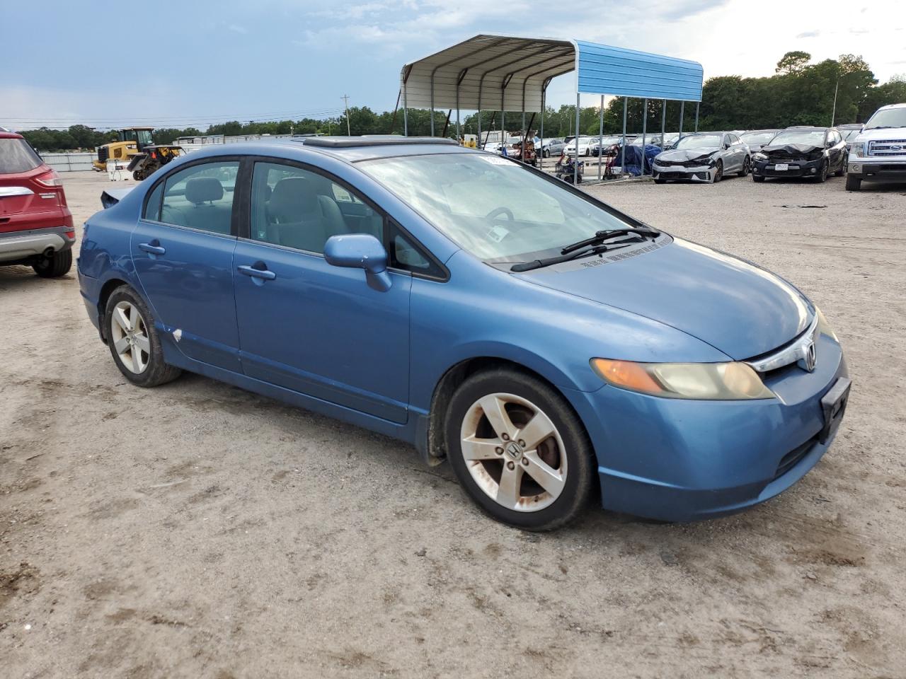 2008 Honda Civic Ex Синий vin: 1HGFA16848L067156
