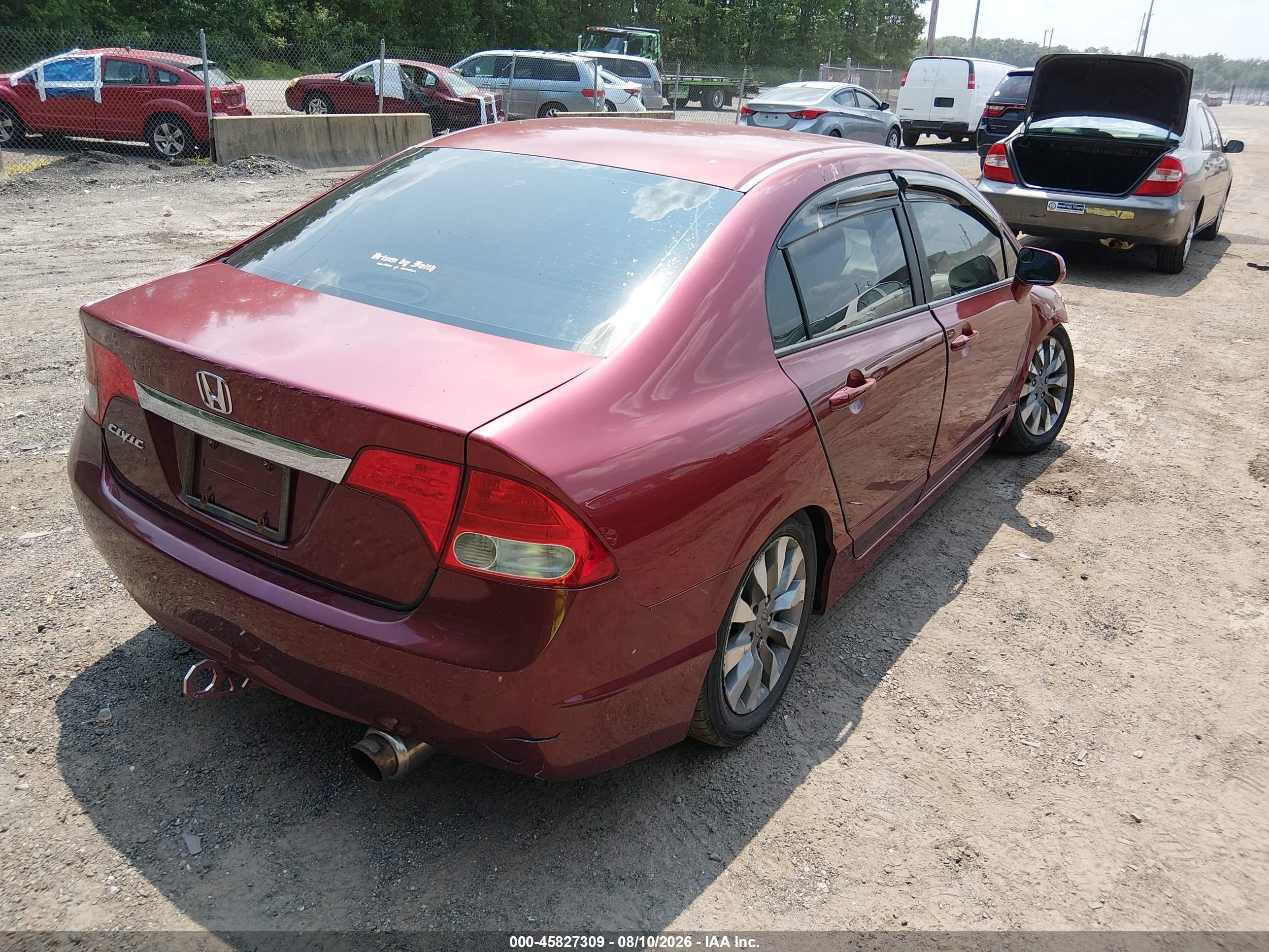 2009 Honda Civic Ex Red vin: 1HGFA16849L028827