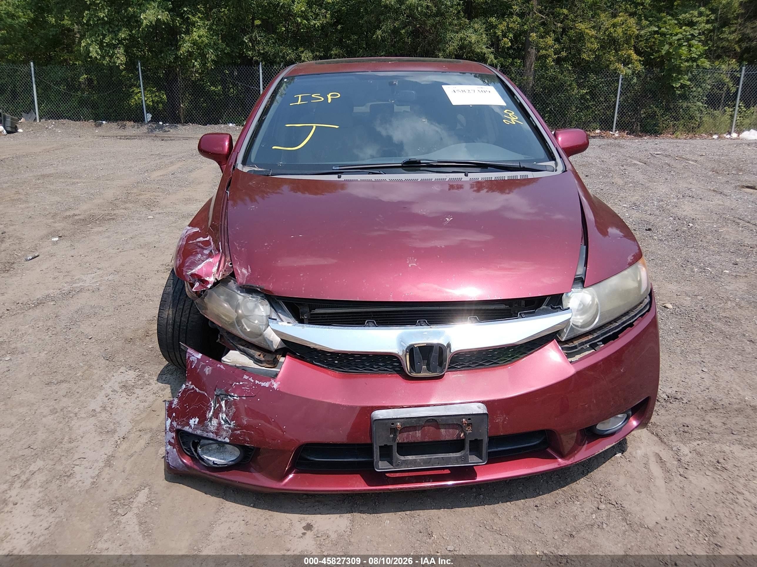 2009 Honda Civic Ex Red vin: 1HGFA16849L028827