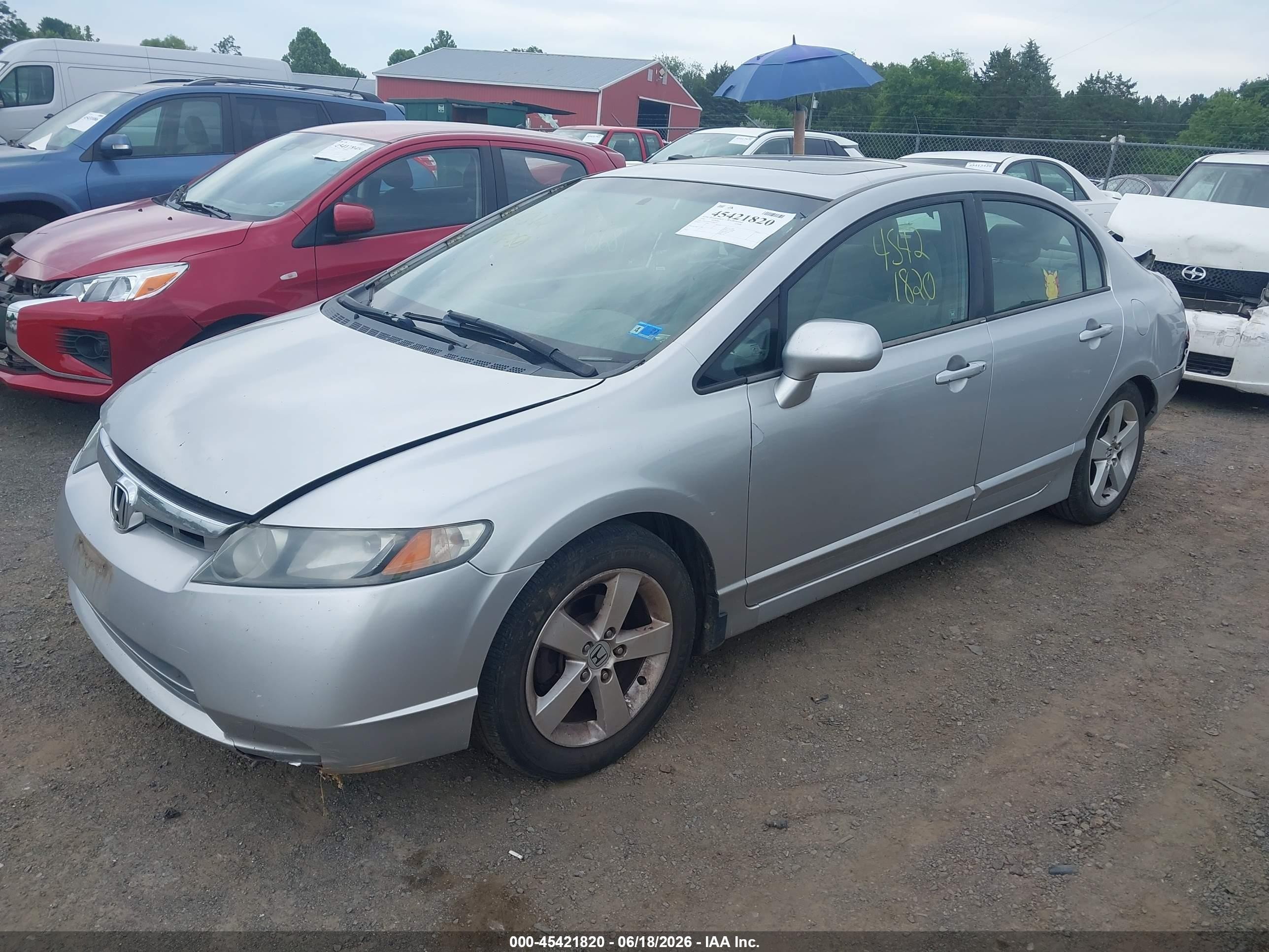 2006 Honda Civic Ex Silver vin: 1HGFA16856L085551