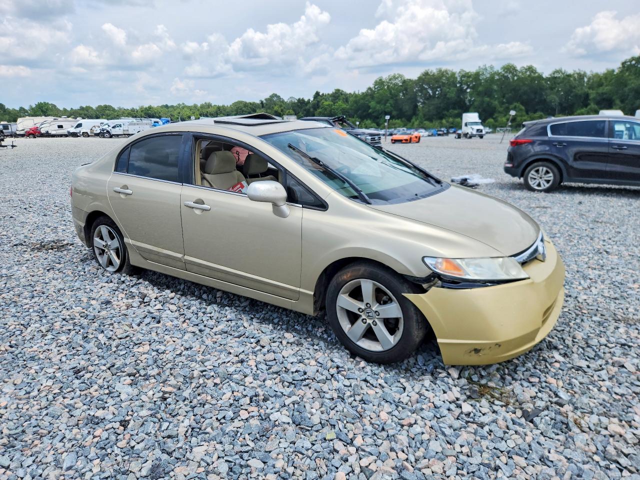 2007 Honda Civic Ex Желто-коричневый vin: 1HGFA16857L011614