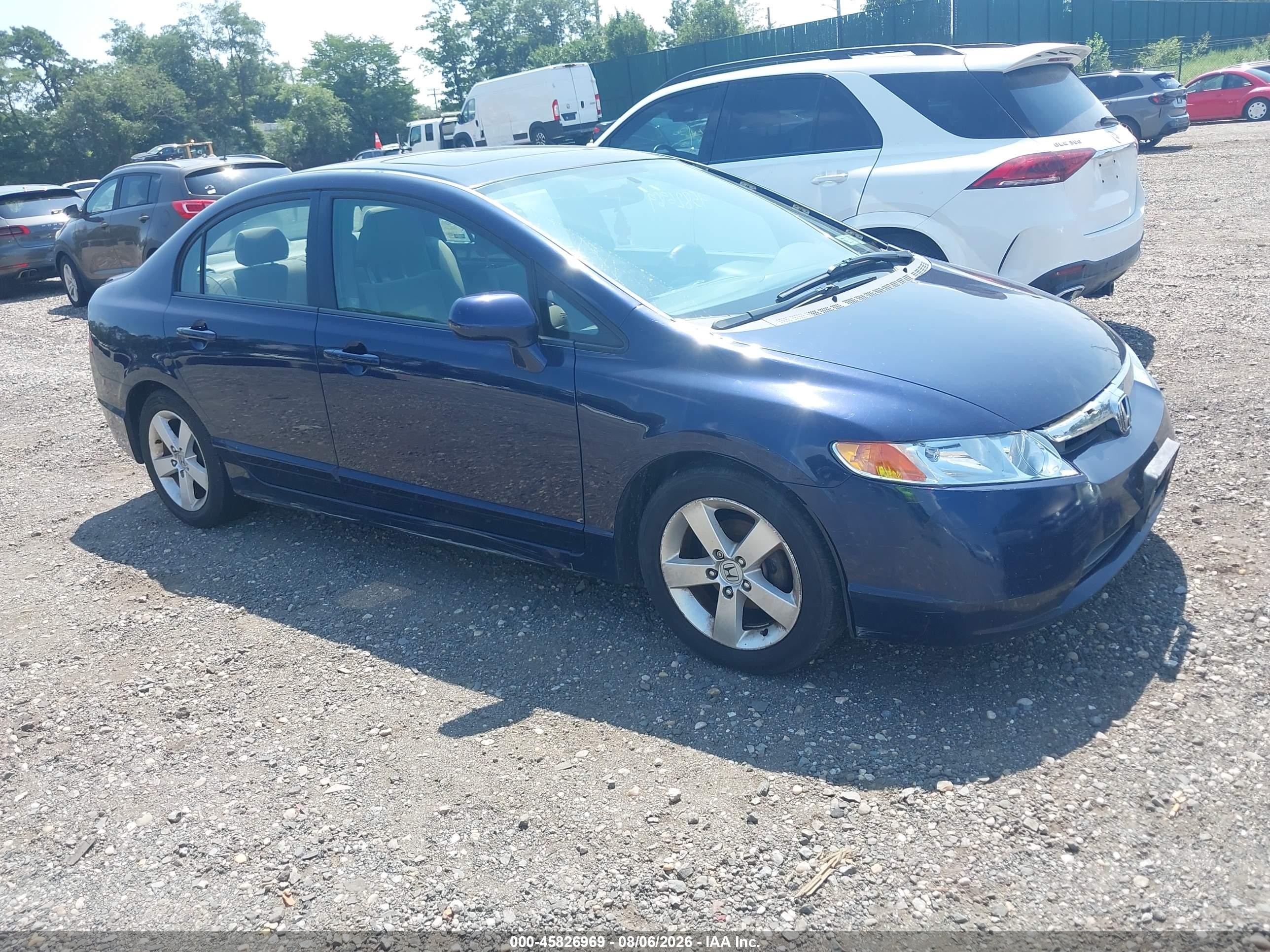 2007 Honda Civic Ex Blue vin: 1HGFA16857L074860