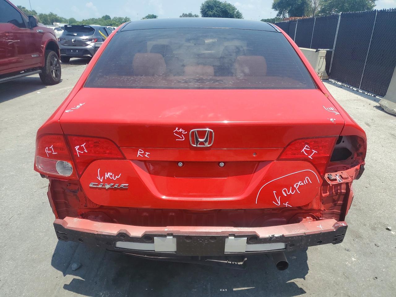 2007 Honda Civic Ex Red vin: 1HGFA16857L075040
