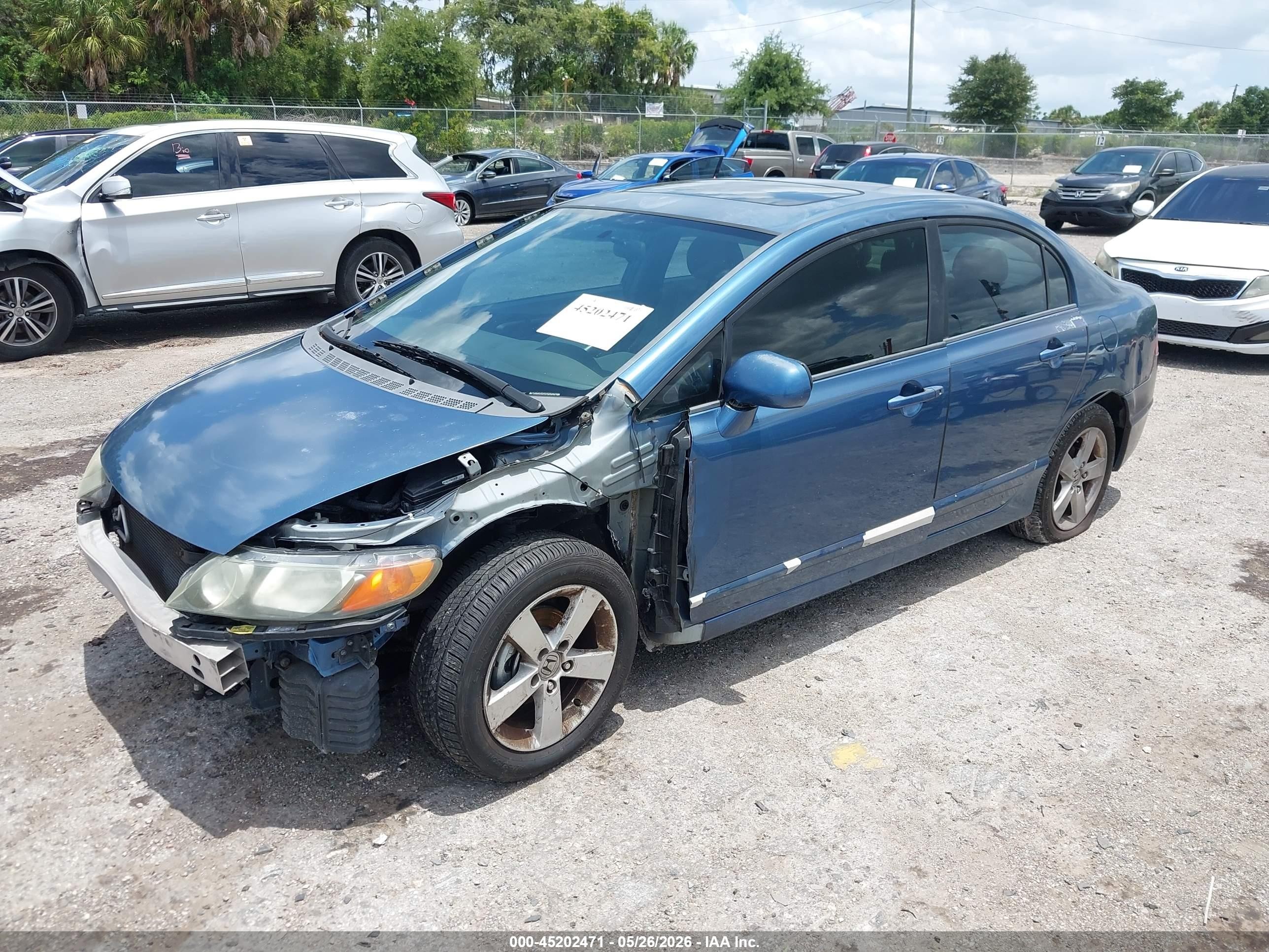 2007 Honda Civic Ex Blue vin: 1HGFA16857L083879