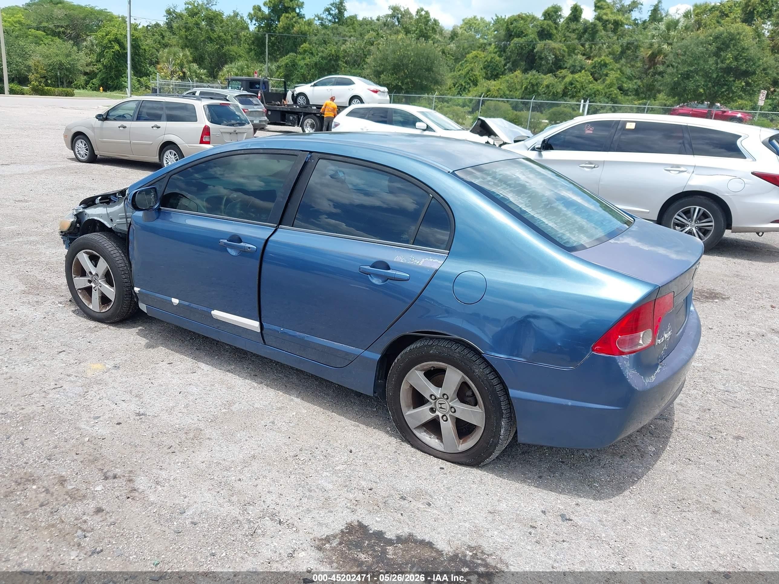 2007 Honda Civic Ex Blue vin: 1HGFA16857L083879