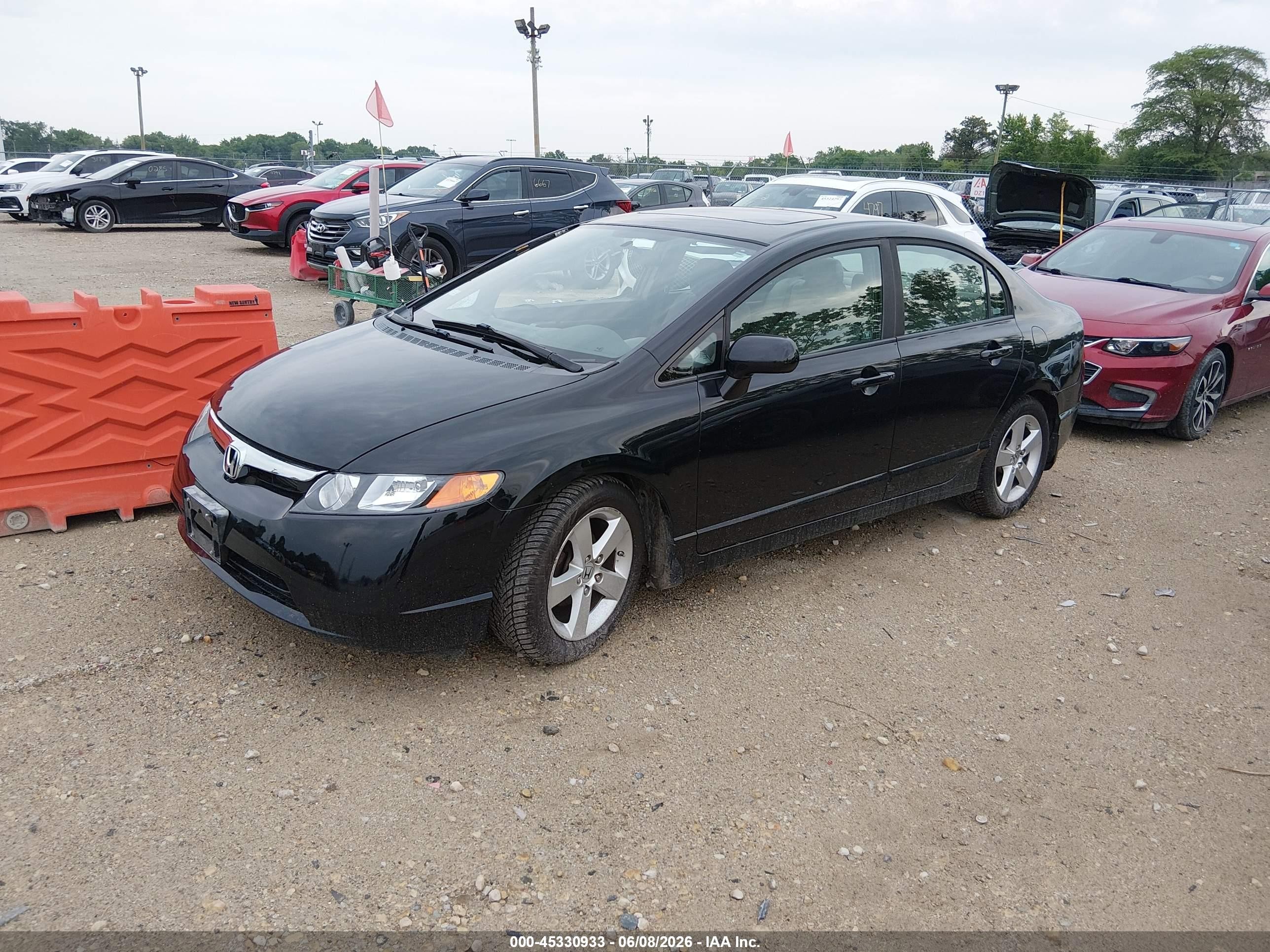 2008 Honda Civic Ex Black vin: 1HGFA16858L013753