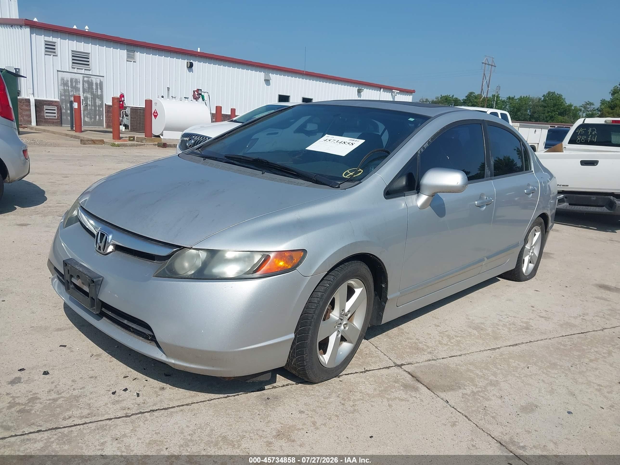 2008 Honda Civic Ex Gray vin: 1HGFA16858L031671