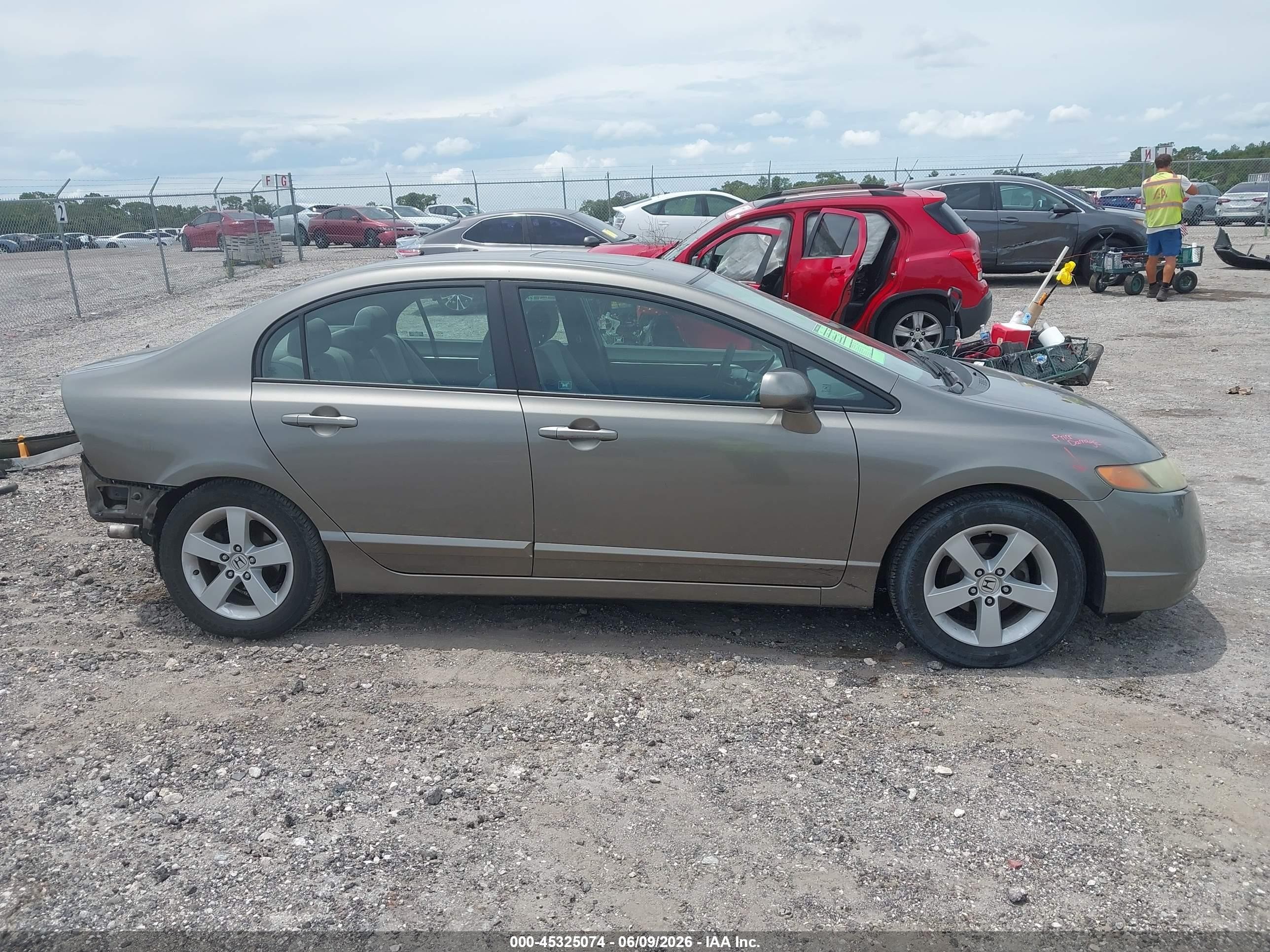 2006 Honda Civic Ex Gray vin: 1HGFA16866L024483
