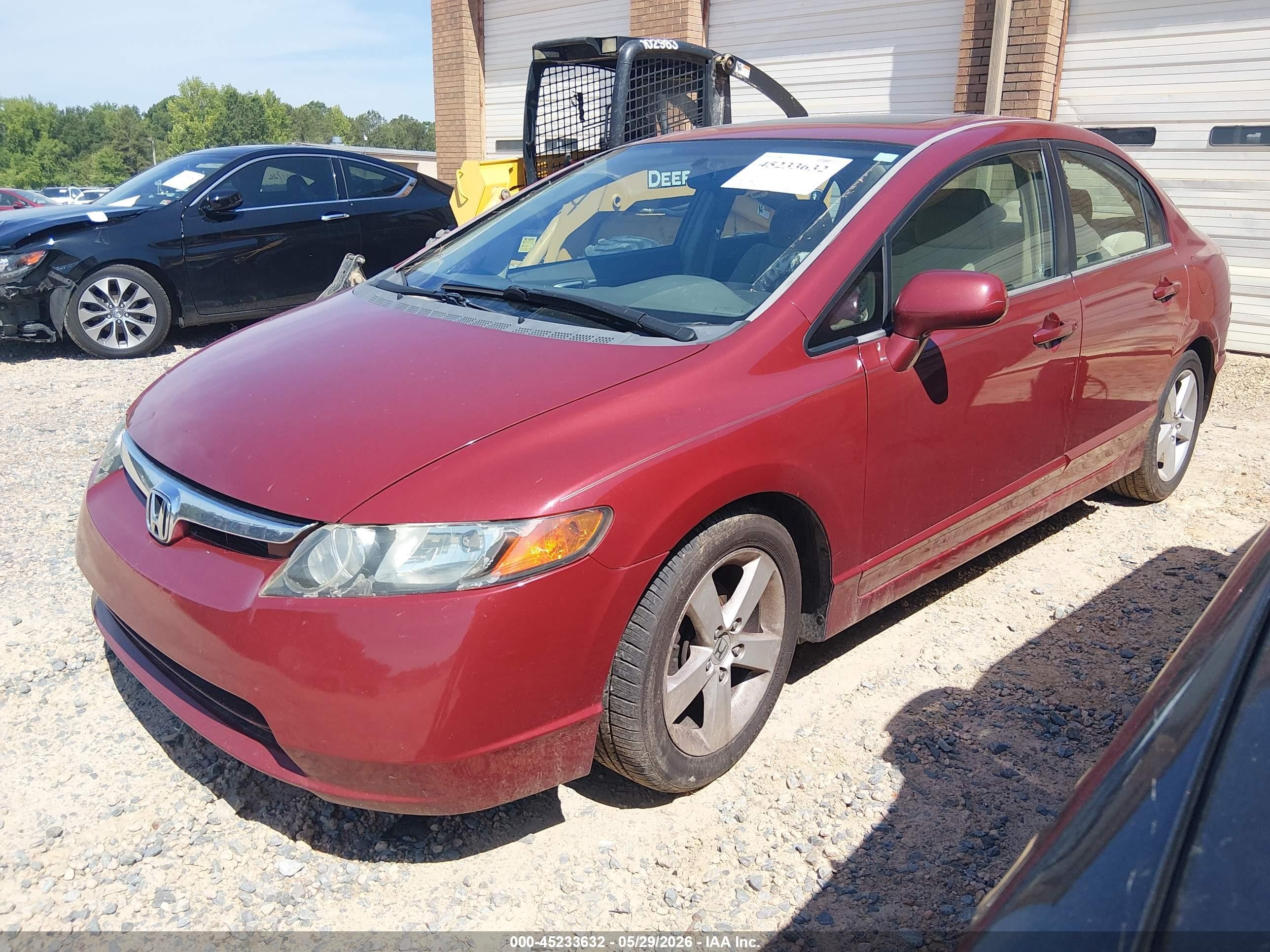 2006 Honda Civic Ex Red vin: 1HGFA16866L084036