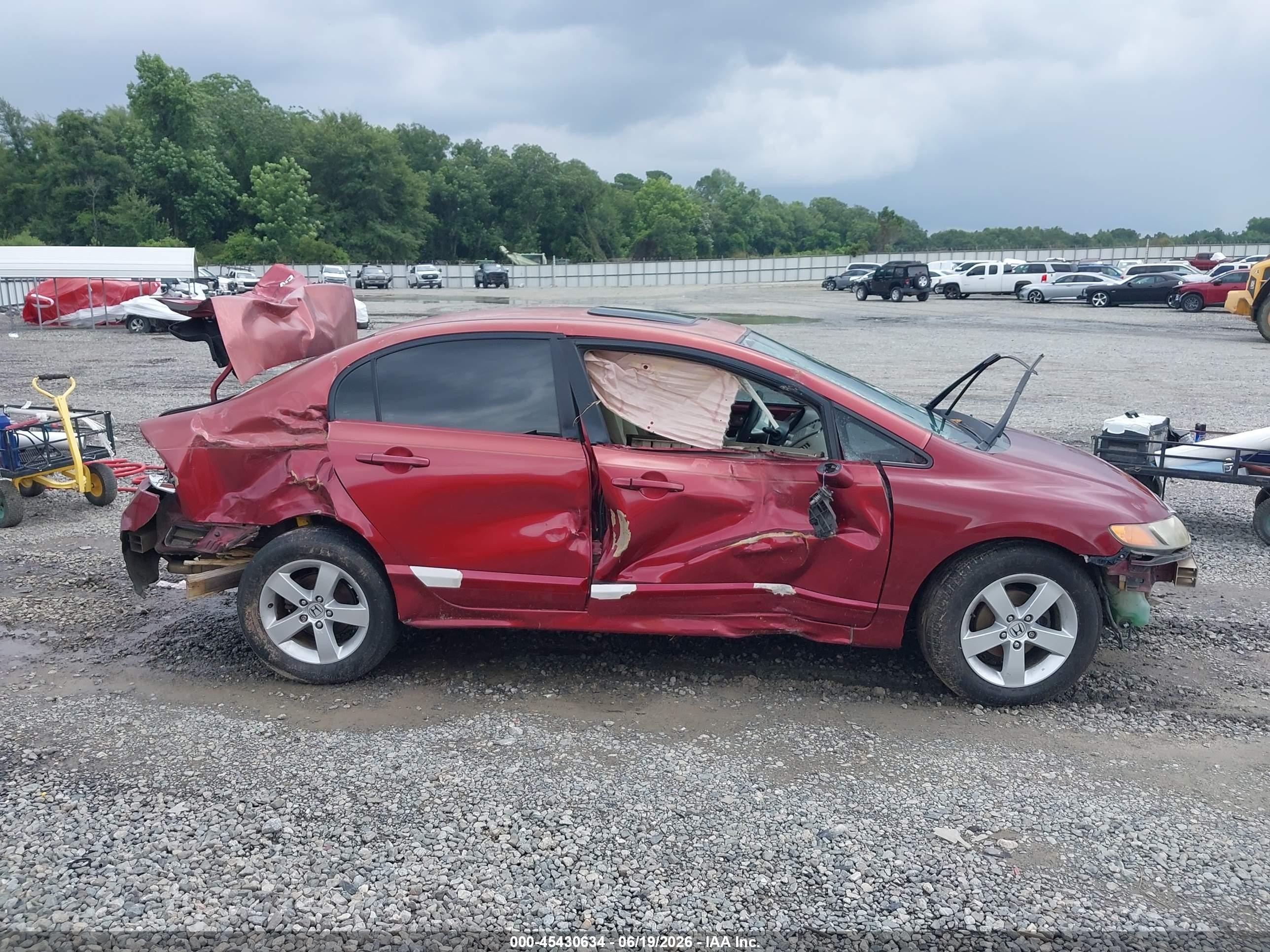 2007 Honda Civic Ex Темно-бордовый vin: 1HGFA16867L035663