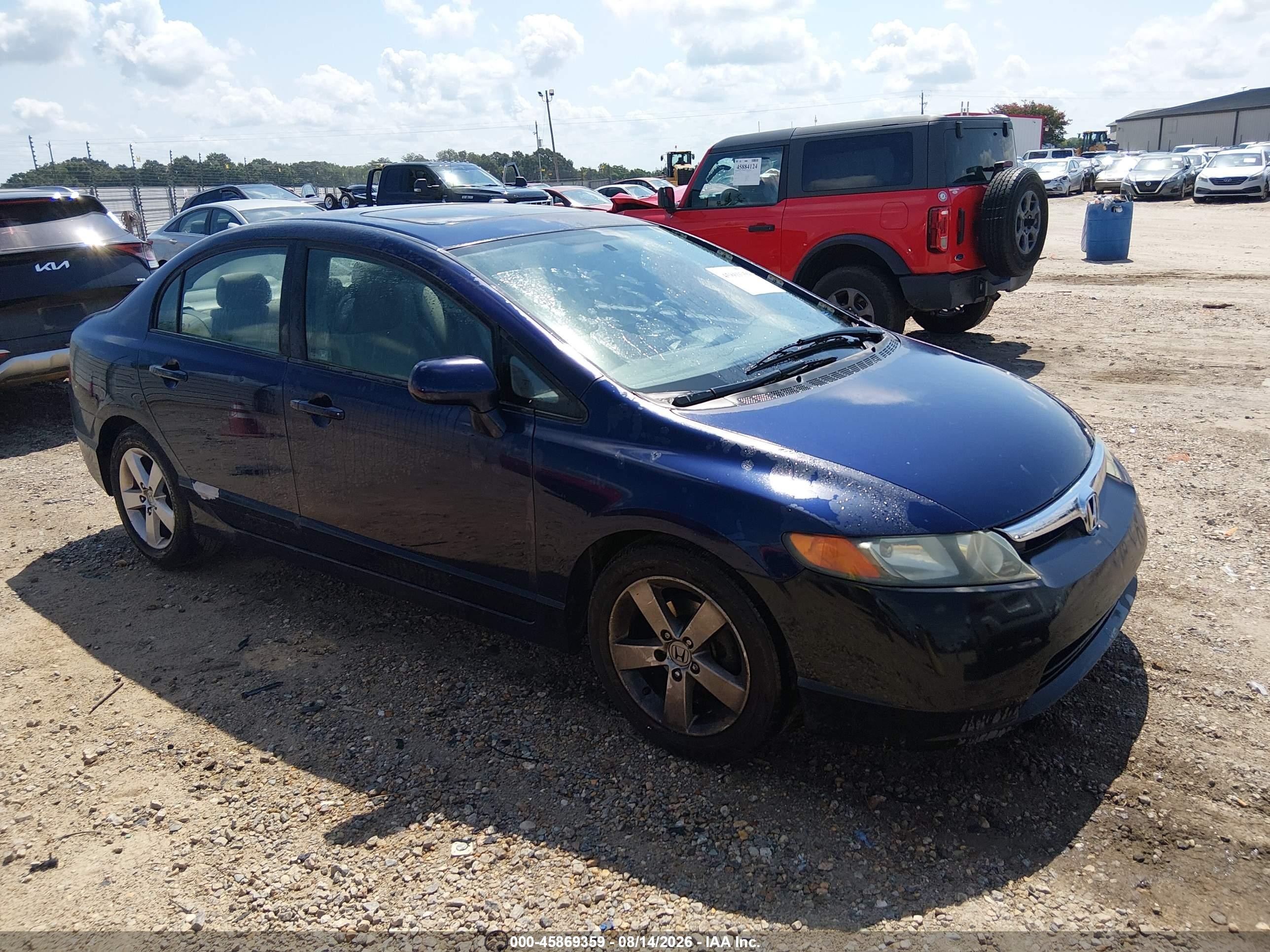 2007 Honda Civic Ex Blue vin: 1HGFA16867L091456