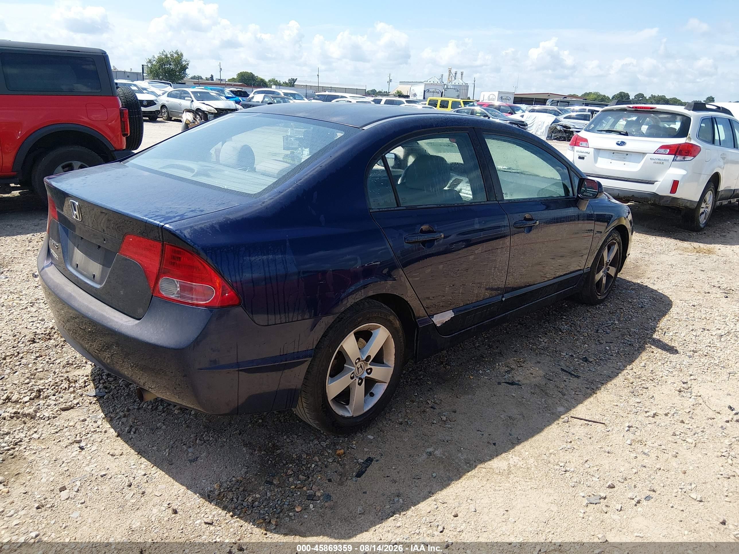 2007 Honda Civic Ex Синий vin: 1HGFA16867L091456