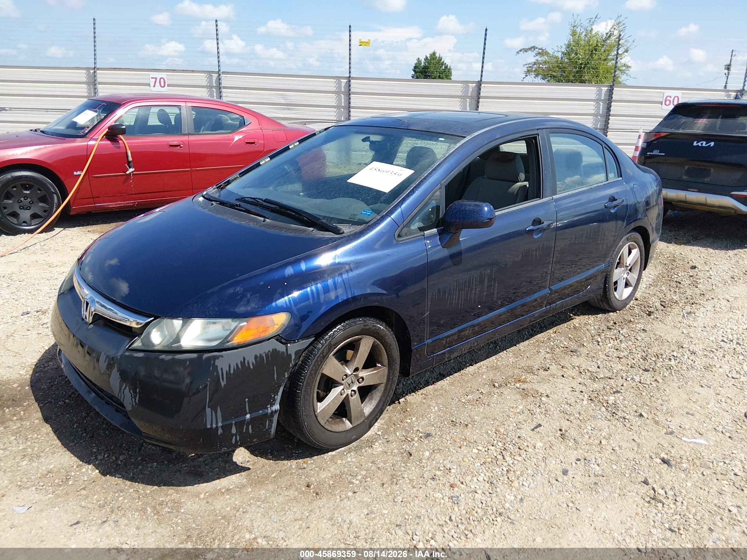 2007 Honda Civic Ex Синий vin: 1HGFA16867L091456